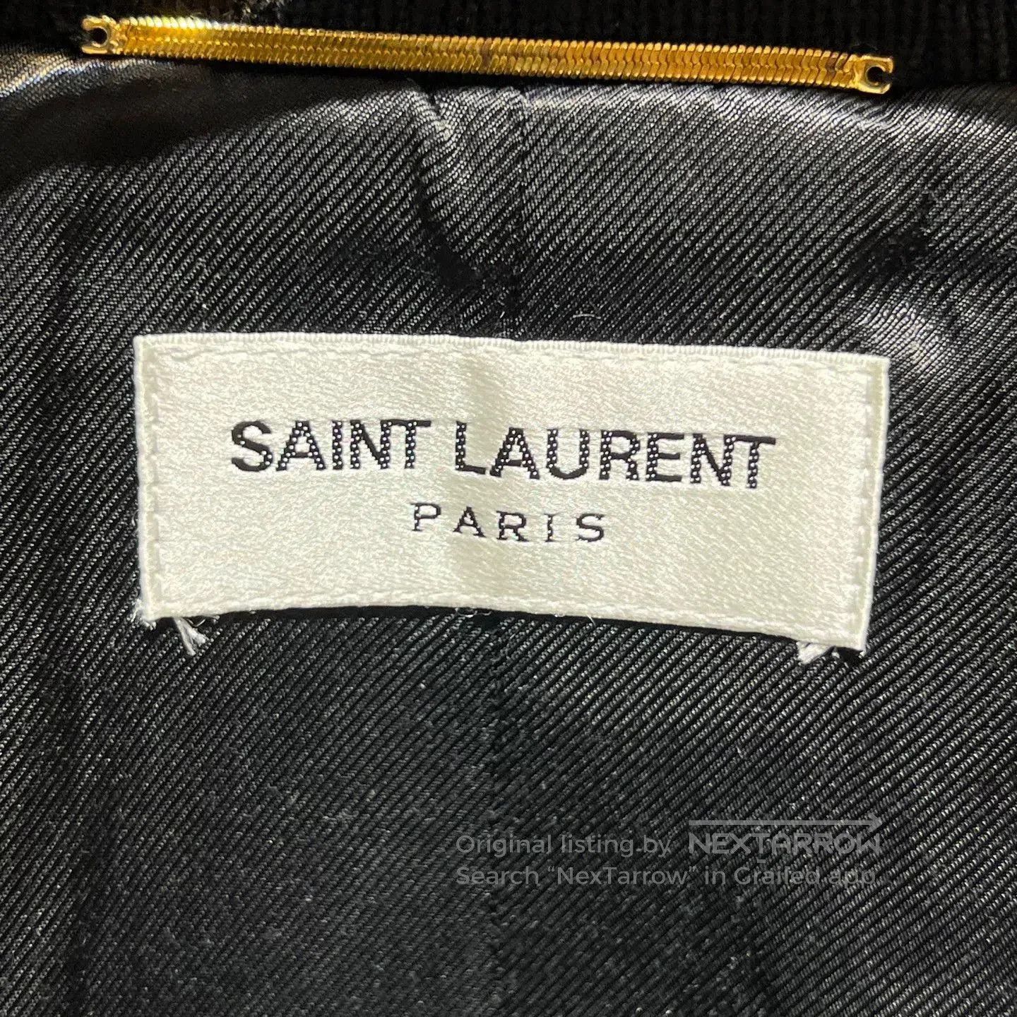 Saint Laurent Paris Saint Laurent Black White Wool Baseball Jacket. Size XXS / US 00 / IT 34 - 3 Thumbnail