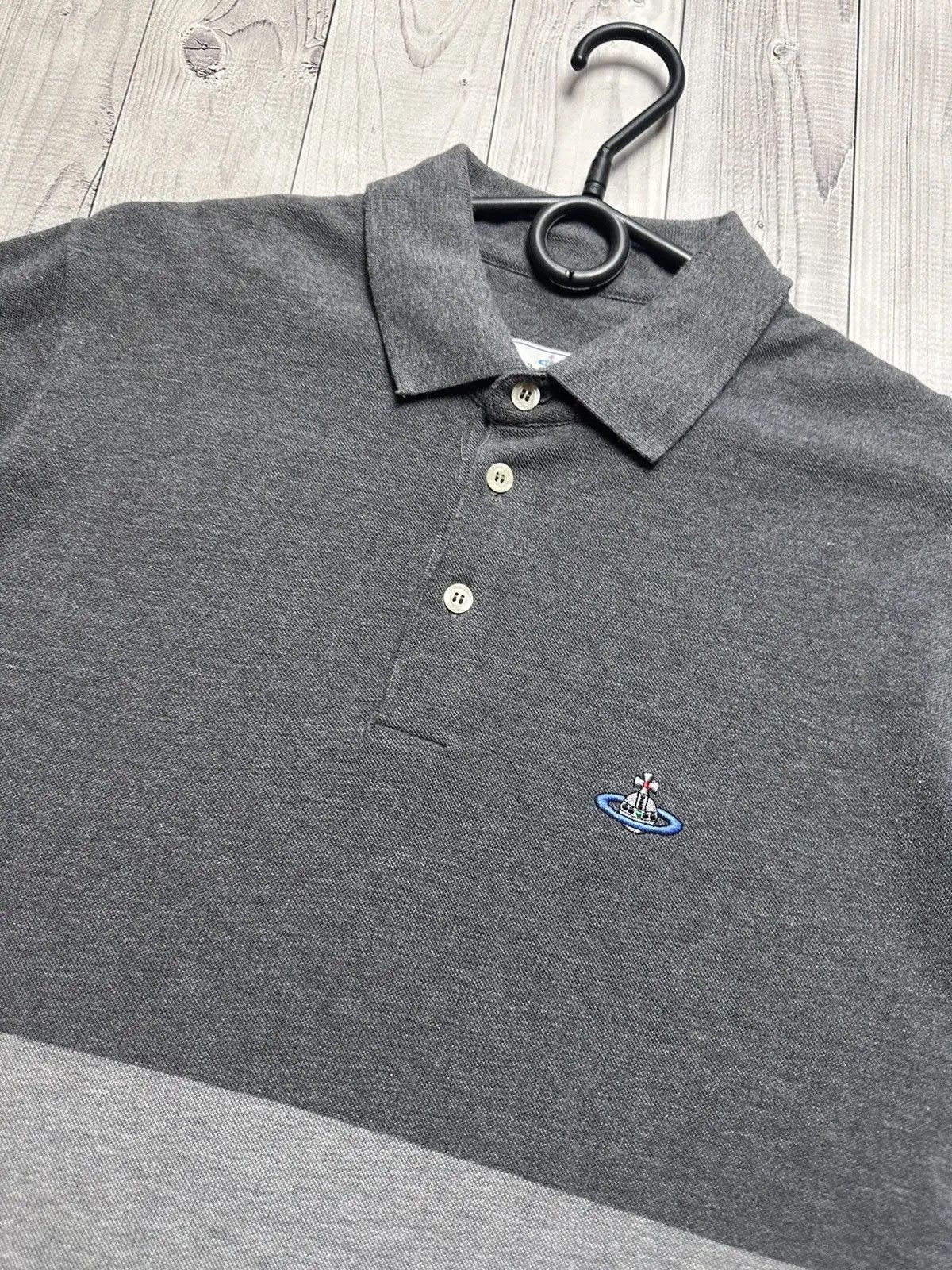 Vintage Vivienne Westwood polo shirt logo size L grey rare Size US L / EU 52-54 / 3 - 3 Thumbnail
