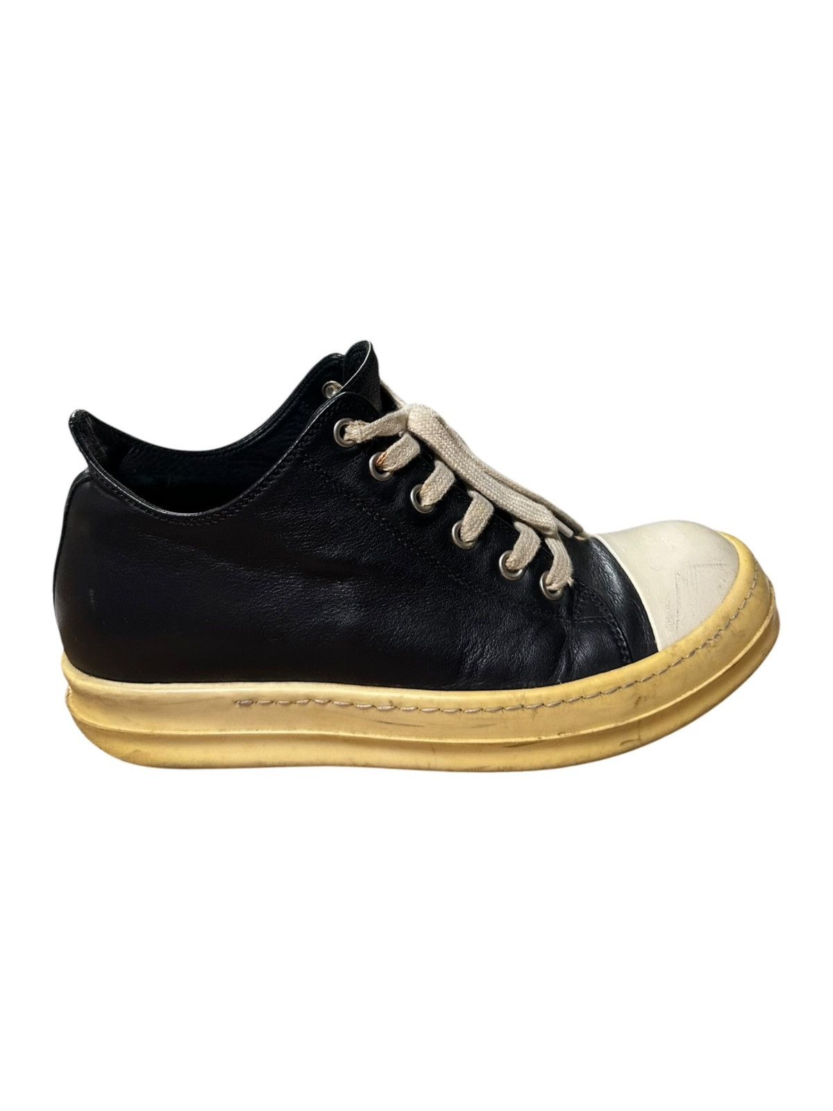 Rick Owens RICK OWENS Lace Up Low Top Leather Sneakers Size US 7 / IT 37 - 4 Thumbnail