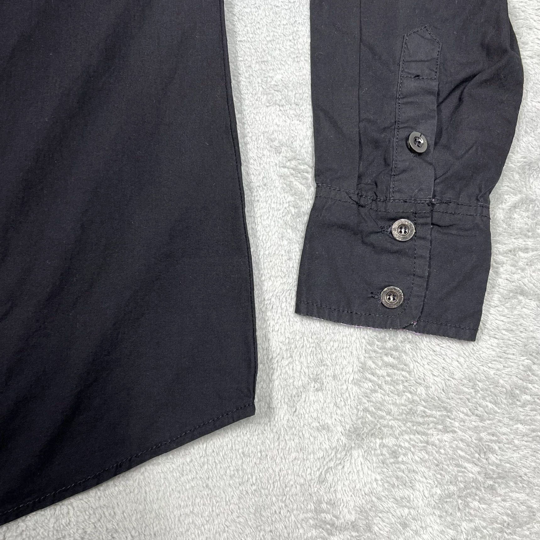 Cougar Platini Jeans Cougar Embezzled Men’s Long Shirt Black Size S Button-Up Cotton Rayon Striped Embroidered Collar Spread Sleeve Regular Men Size US S / EU 44-46 / 1 - 2 Thumbnail