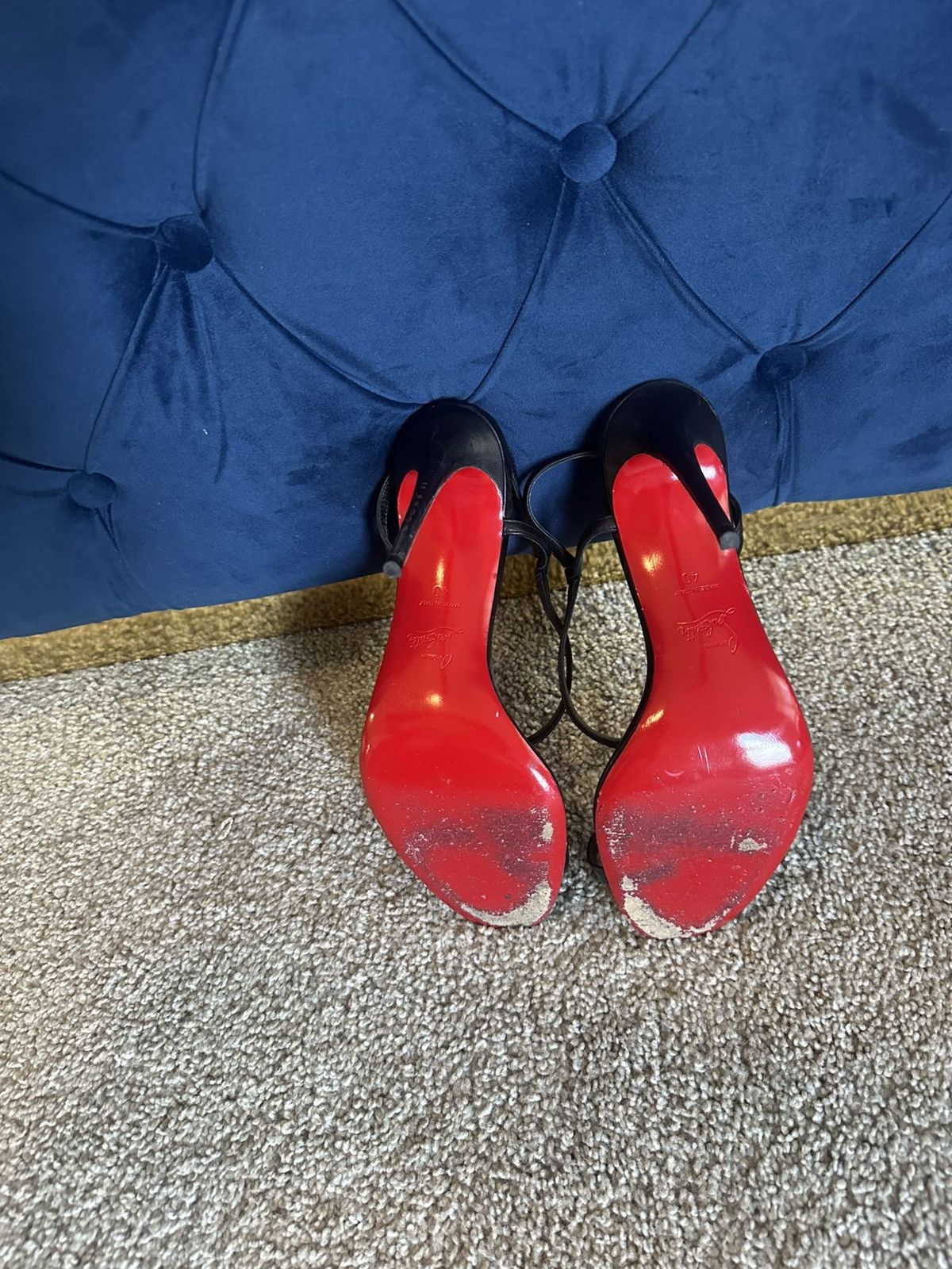 Christian Louboutin Strappy black Christian Louboutin heels Size US 10 / IT 40 - 4 Thumbnail