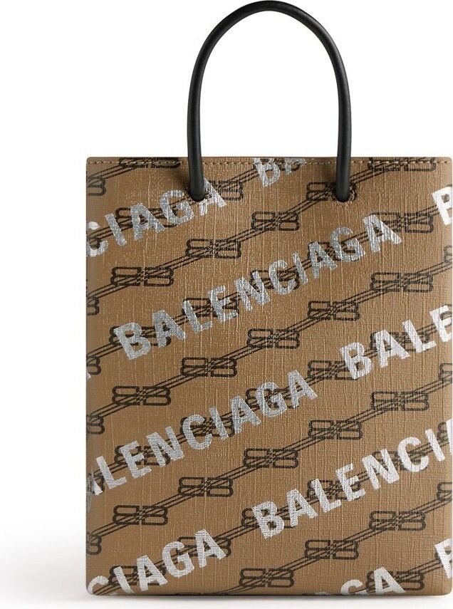 image of Balenciaga O1S1Wg110524 Size: Os Bb Monogram Bag In Beige/black, Women's