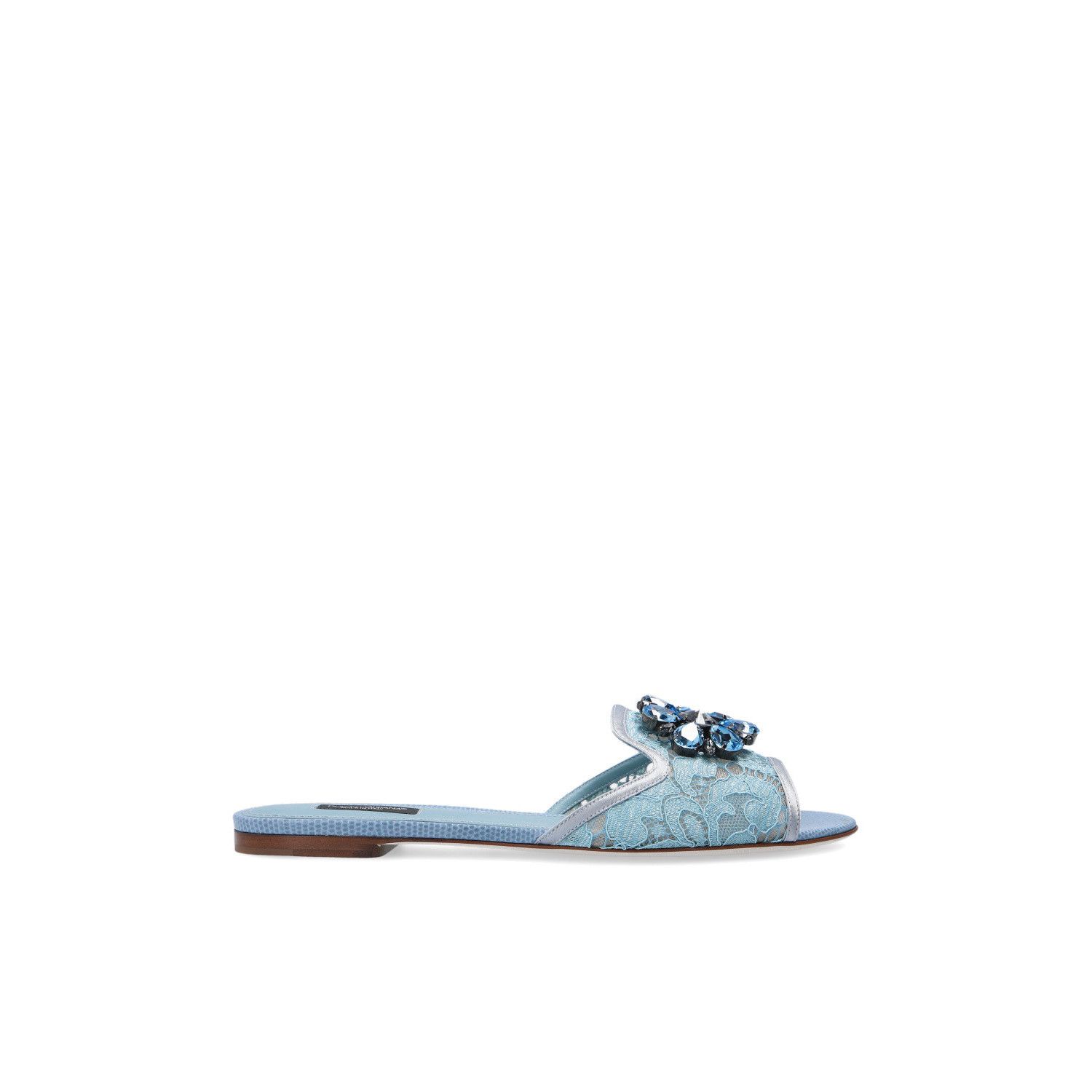 DOLCE&GABBANA Blue Lace Slippers New & Authentic (Women's si