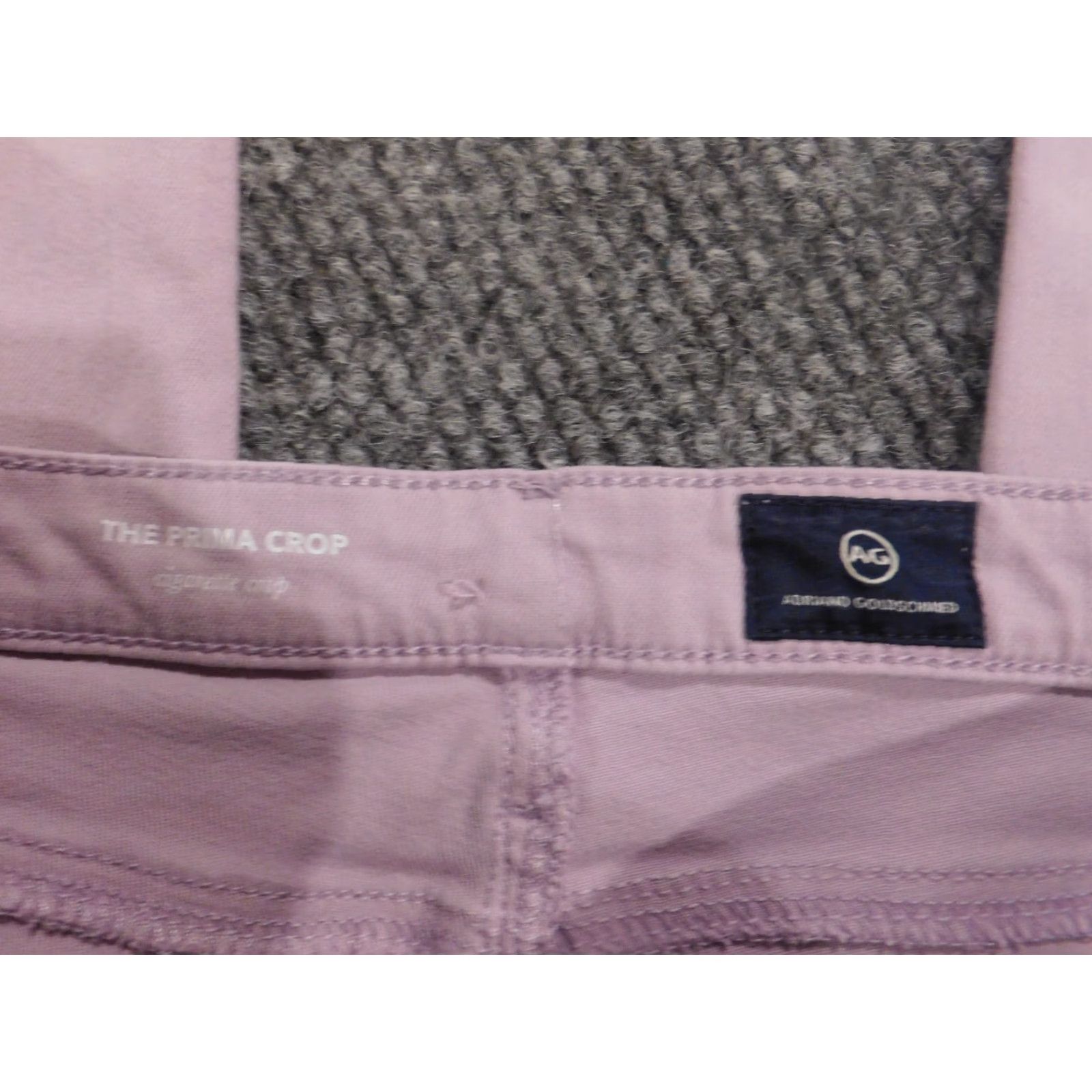 Vintage AG Adriano Goldschmied Womens Jeans Crop Leg 28 Purple Slim Zip 25in Denim Cotton Zipper Cropped Classic Regular Inseam 25in Size 28" / US 6 / IT 42 - 2 Thumbnail