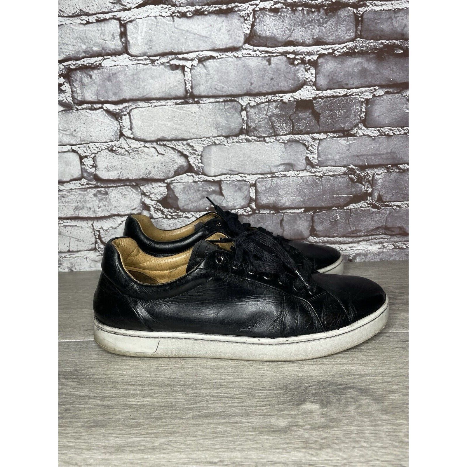 Magnanni Magnanni Elonso Black Leather Casual Lace Up Low Top Sneaker Size US 10 / EU 43 - 23 Thumbnail