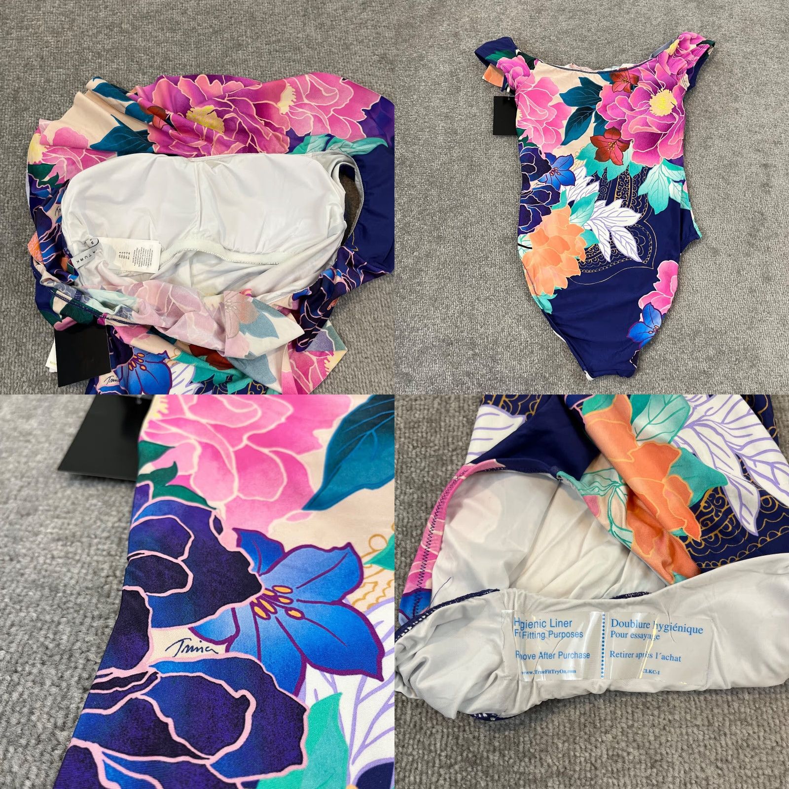 Trina Turk VINTAGE Trina Turk Swimsuit Women Size 8 One Piece Floral Halter Top Bikini Beachwear New Size M / US 6-8 / IT 42-44 - 8 Thumbnail