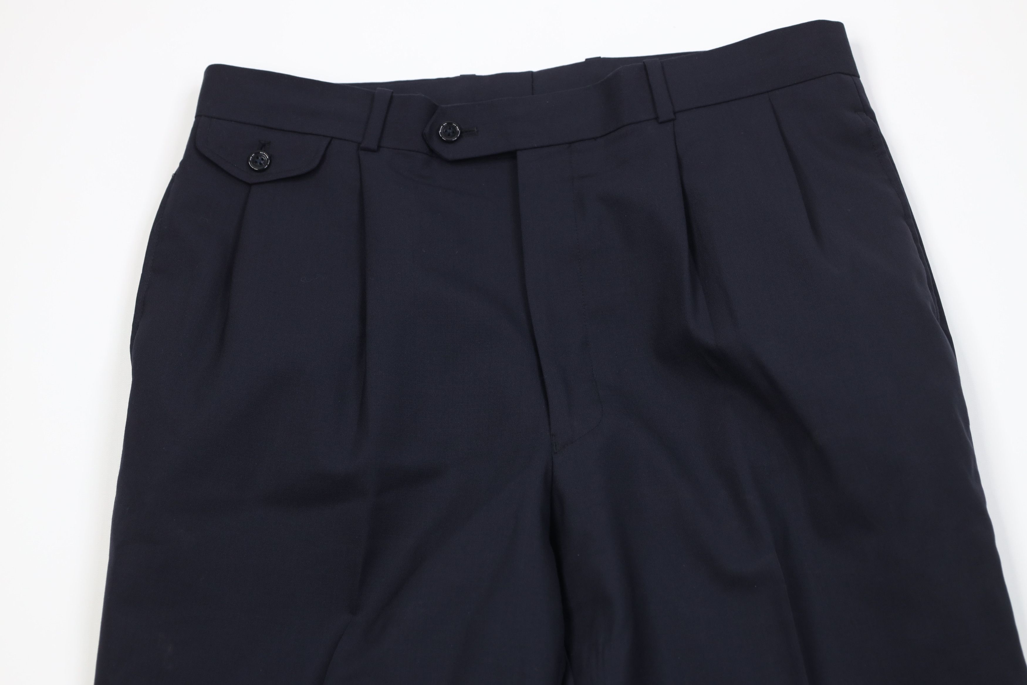 Vintage Vintage 90s Streetwear Virgin Wool Knit Wide Leg Chino Pants Size US 36 / EU 52 - 2 Thumbnail