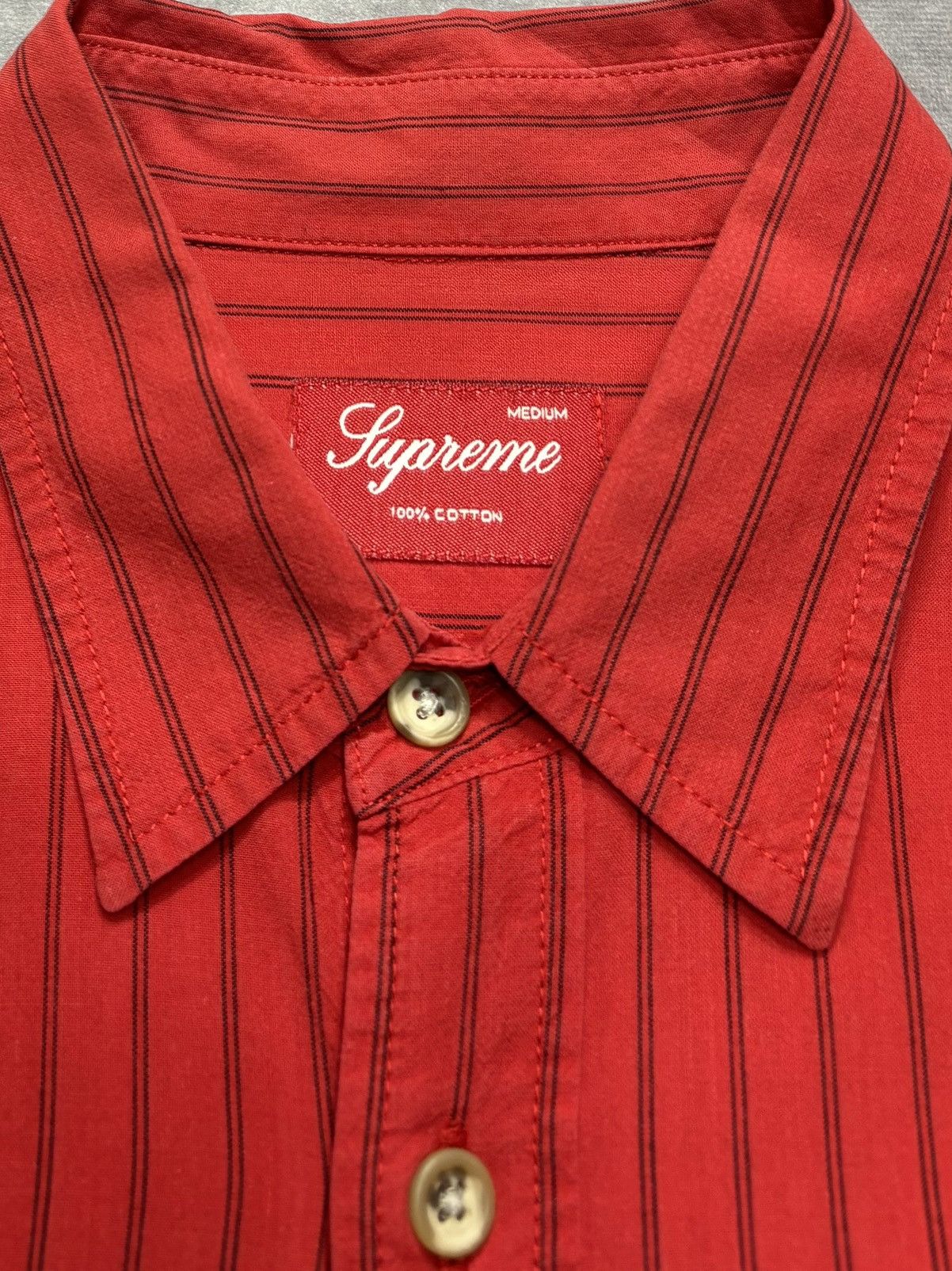 Supreme Vintage Supreme Pinstriped Button Up (SS09) Size US M / EU 48-50 / 2 - 3 Thumbnail