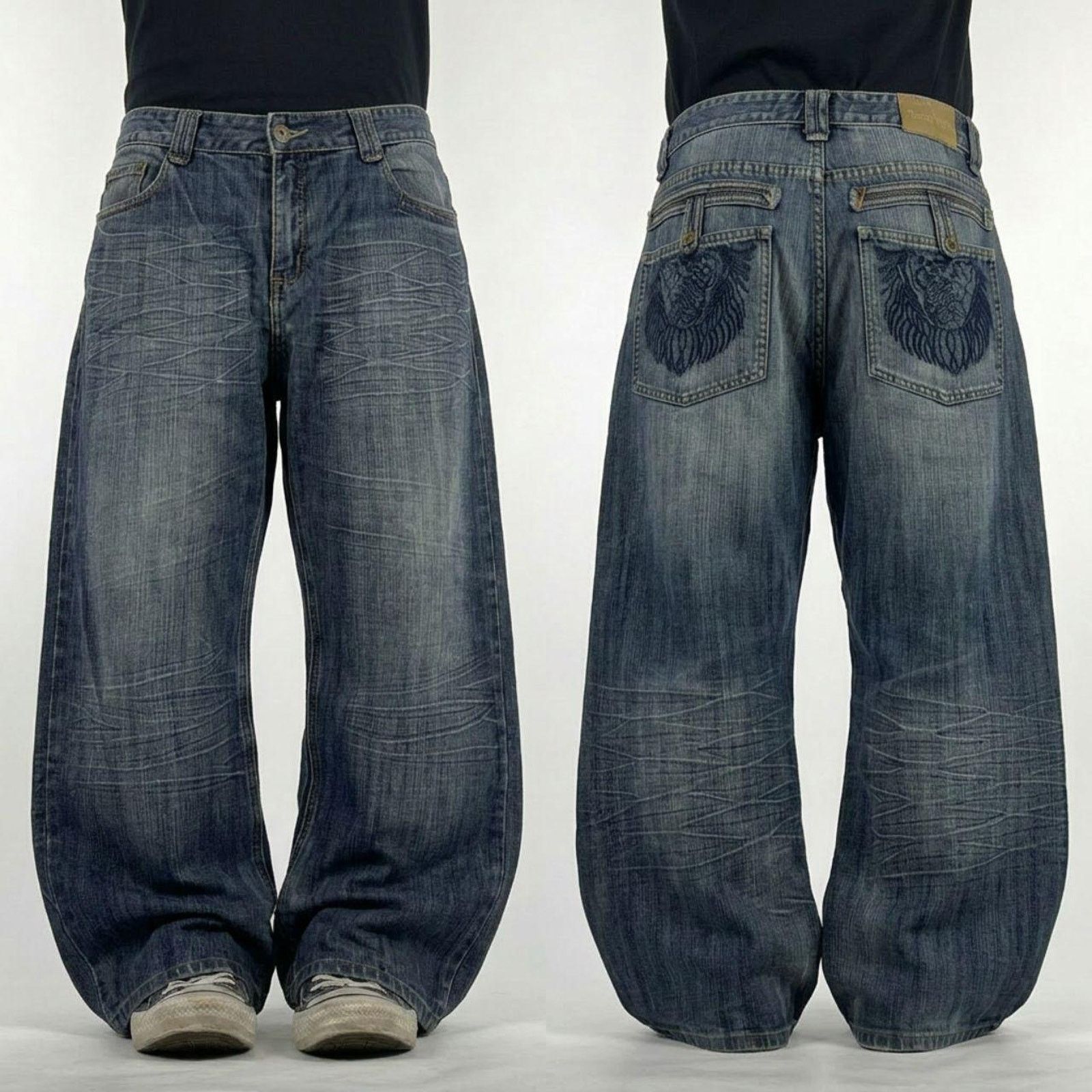 Vintage ARCHIVE Baggy Y2K Jeans / Underground Number Nine Style