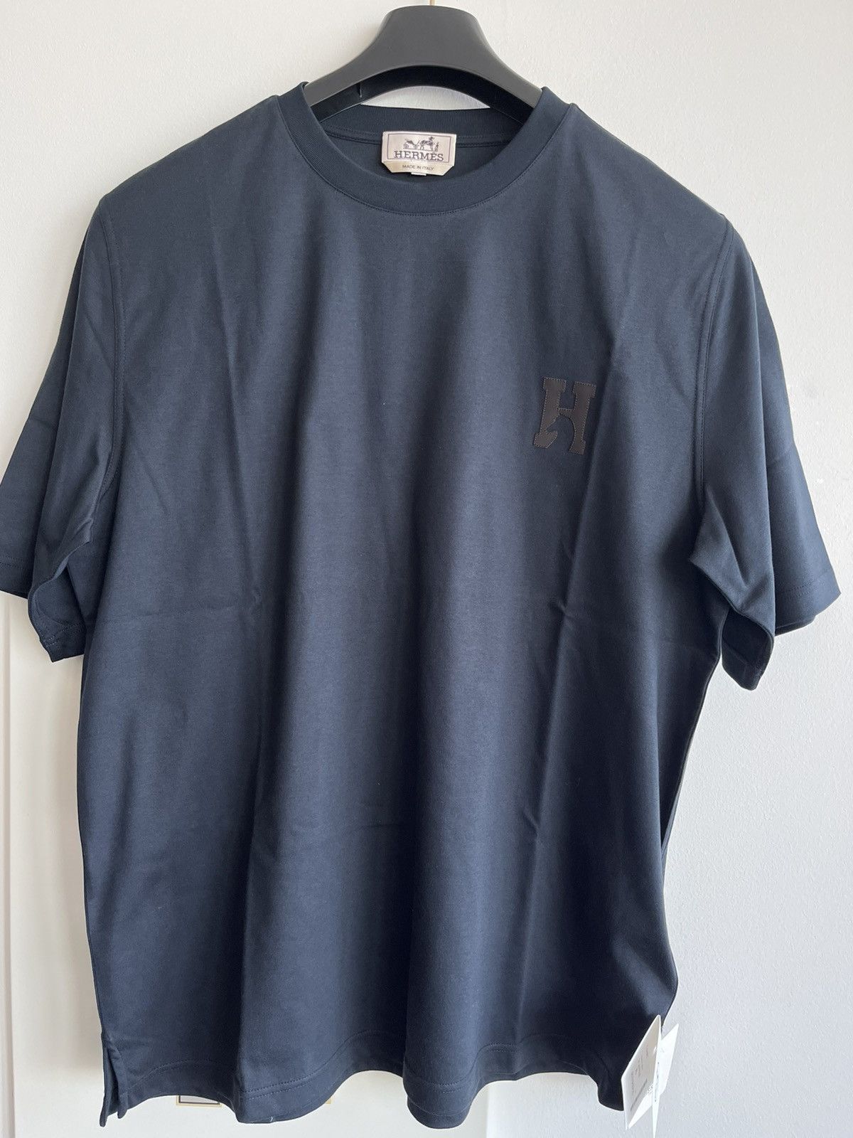 Hermes 2025 Runway Hermes H Leather Logo Tee T-shirt Size US XL / EU 56 / 4 - 11 Thumbnail