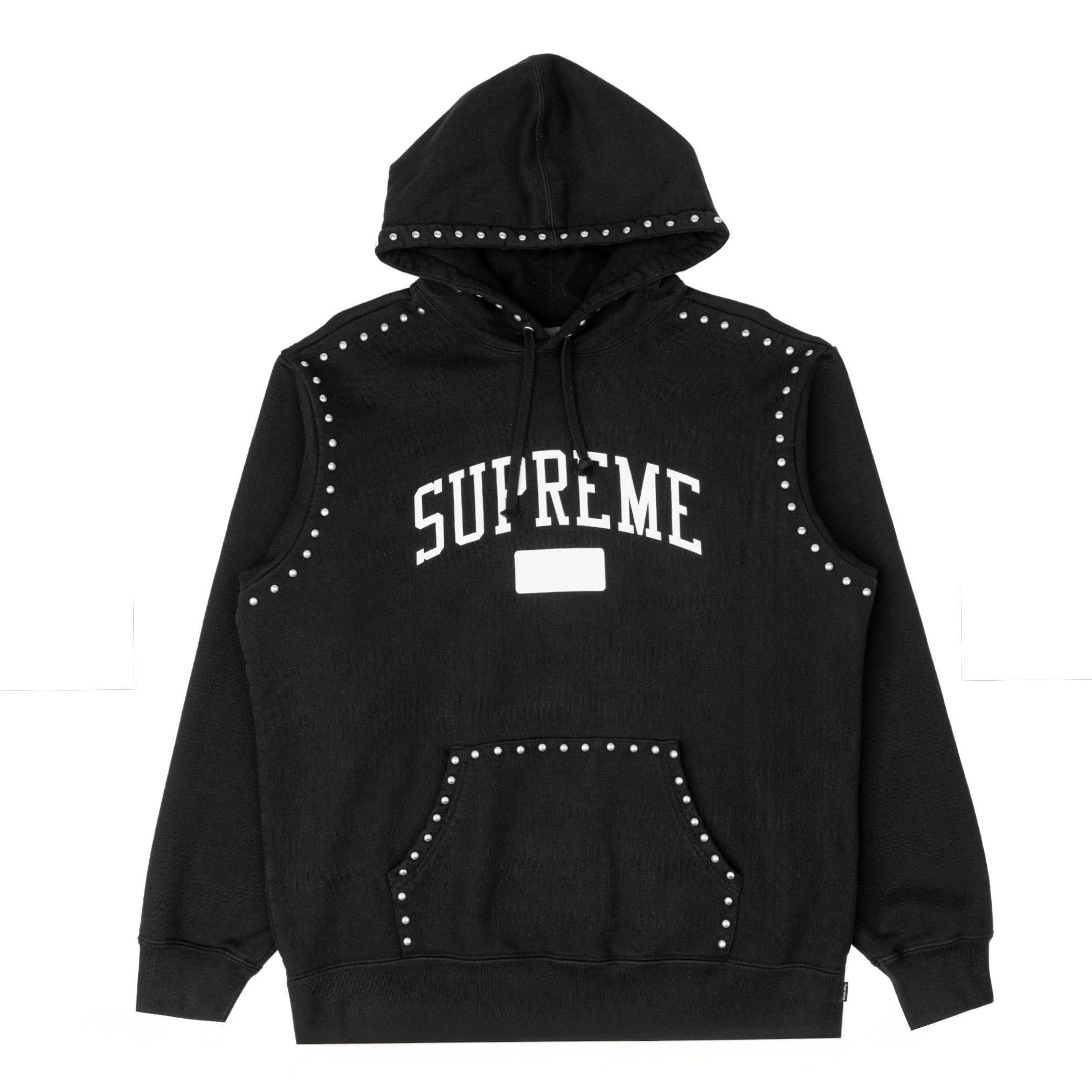 Supreme Studded Hooded Sweatshirt (FW18) Black Size US L / EU 52-54 / 3 - 1 Thumbnail