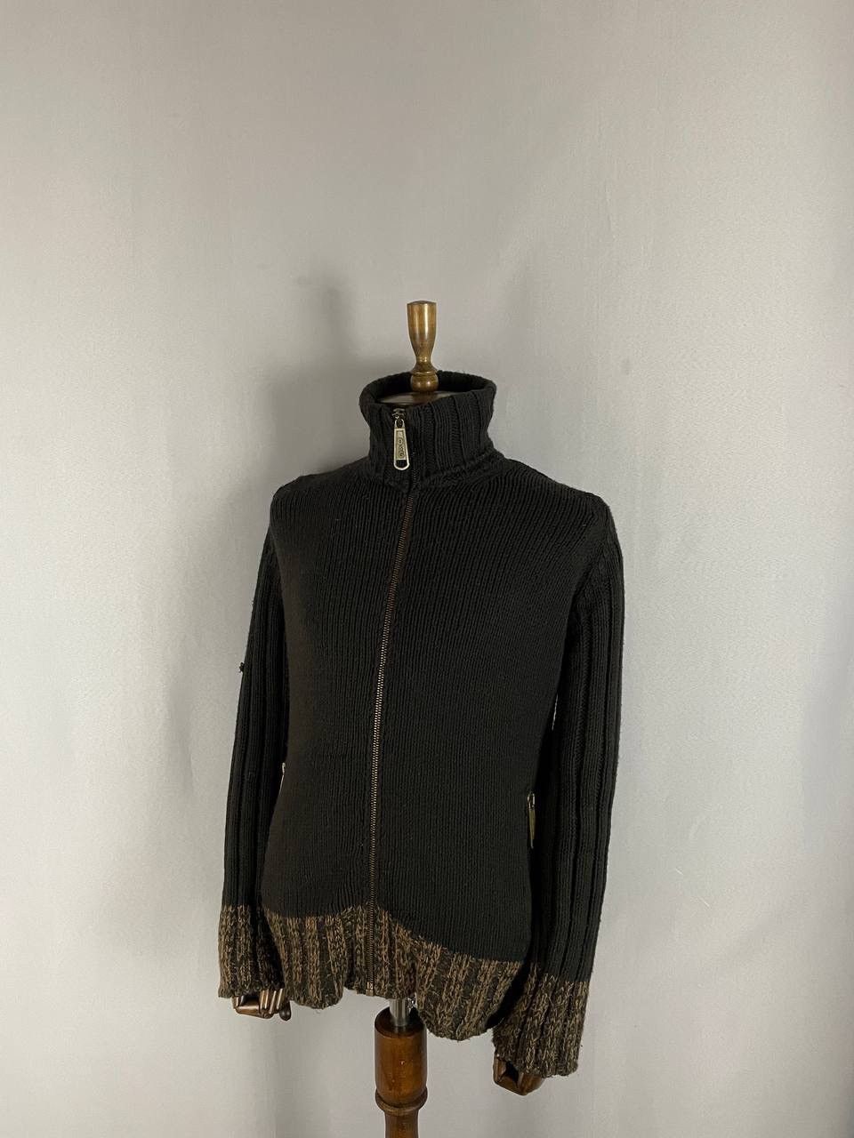 Dolce & Gabbana Dolce&Gabbana Sweater Brown Zip Wool Size US XL / EU 56 / 4 - 1 Thumbnail