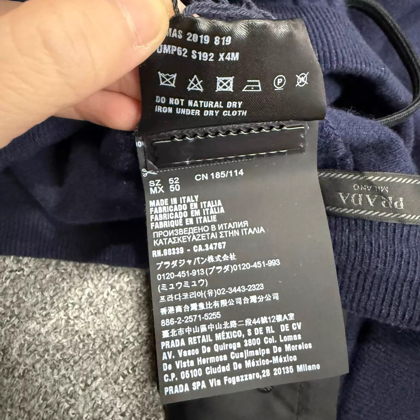 Prada Prada navy blue wool Triangle Logo chinos NWT 52 Size US 36 / EU 52 - 6 Thumbnail