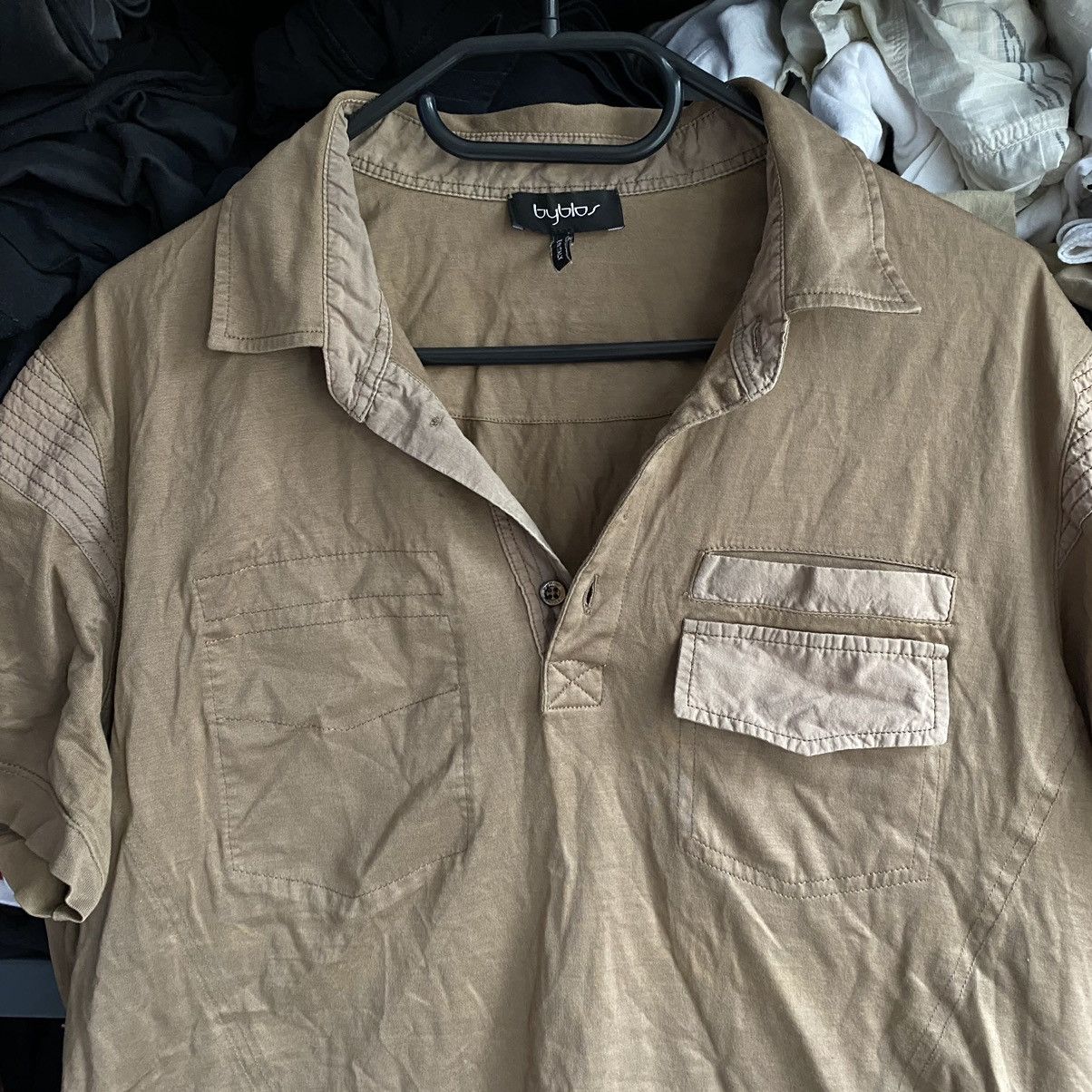 Byblos BYBLOS ITALY DESIGNER LUXURY BROWN POLO T SHIRT Size US L / EU 52-54 / 3 - 2 Thumbnail