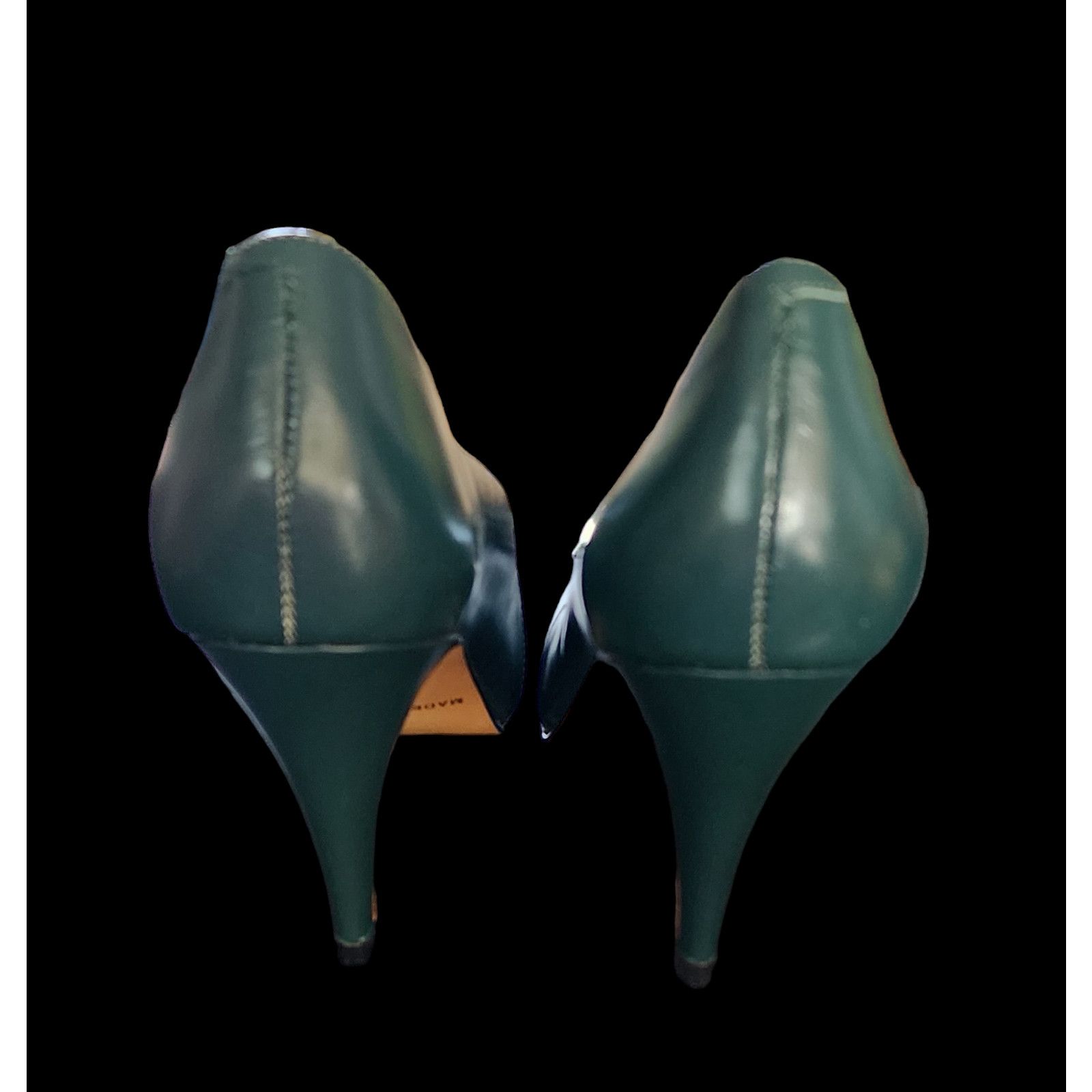 Vintage Granduer Emerald Green leather heels. Size US 6.5 / IT 36.5 - 8 Thumbnail