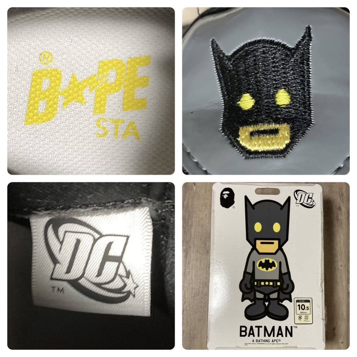 Bape BAPE × DC COMICS Batman BAPESTA patent leather sneakers APE | Grailed