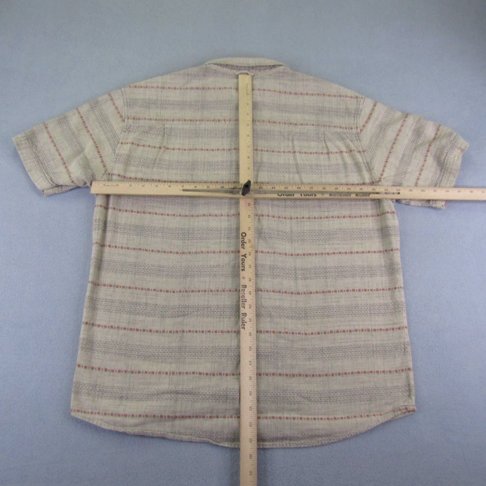 Vintage Woolrich Shirt Button-Up Men XL Beige Striped Cotton Woven Short Sleeve Collared Work Outdoors Size US XL / EU 56 / 4 - 7 Thumbnail