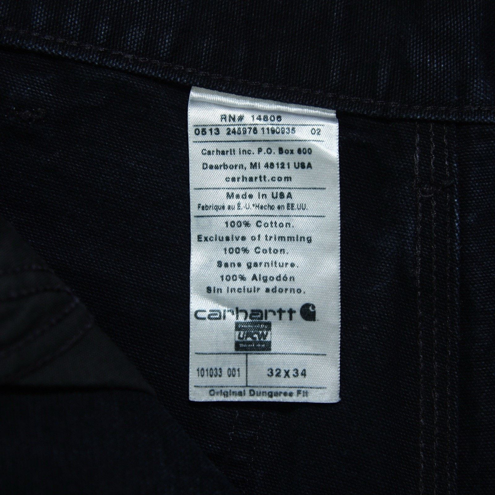 Balenciaga Carhartt x Chrysler Imported From Detroit Black Double Knee Size US 30 / EU 46 - 22 Thumbnail