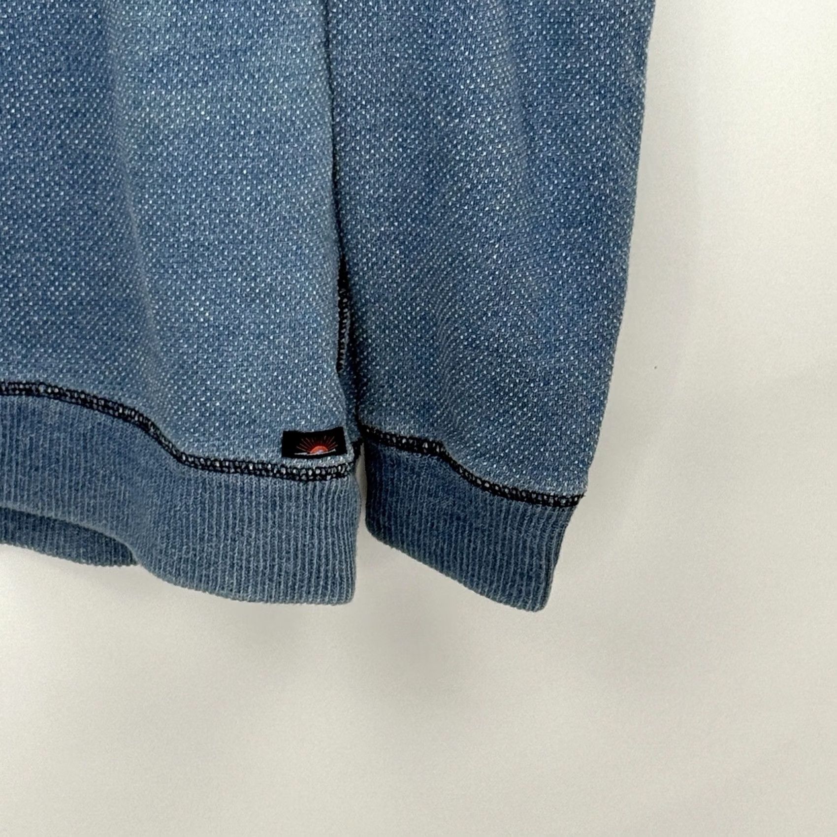 Faherty Faherty Sweatshirt Knit Indigo Blue Crewneck Mens M Logo Regular Pullover All Seasons Long Sleeve Size US M / EU 48-50 / 2 - 7 Thumbnail