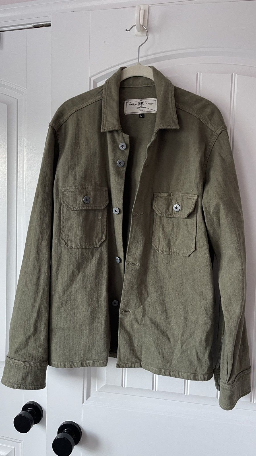 Infantry Shirt, Garment Dyed Faded Olive