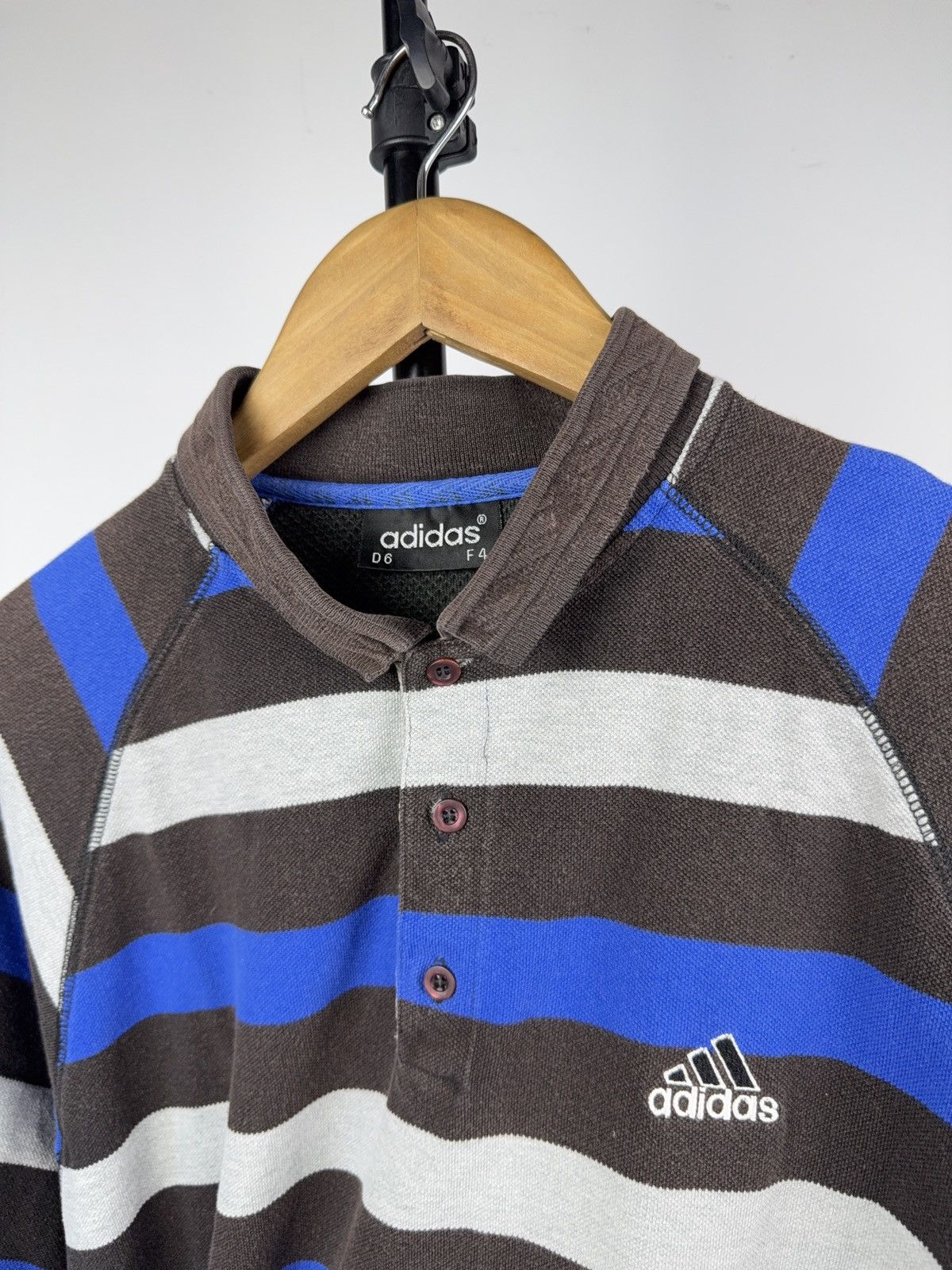 Adidas Vintage 90s Adidas Retro Multicolour striped Y2K Polos Size US M / EU 48-50 / 2 - 7 Thumbnail