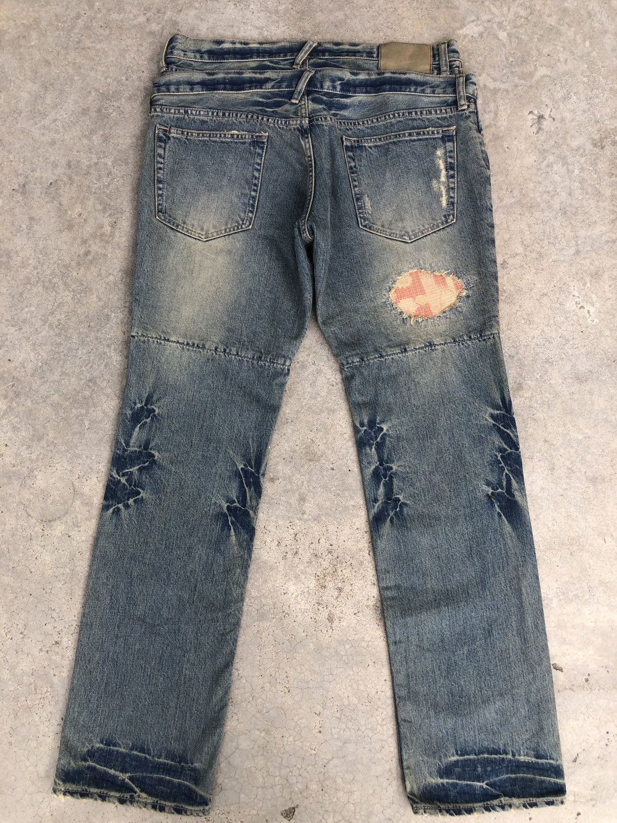 PPFM Japanese PPFM Double Waist Distressed Jeans Size US 35 - 2 Thumbnail