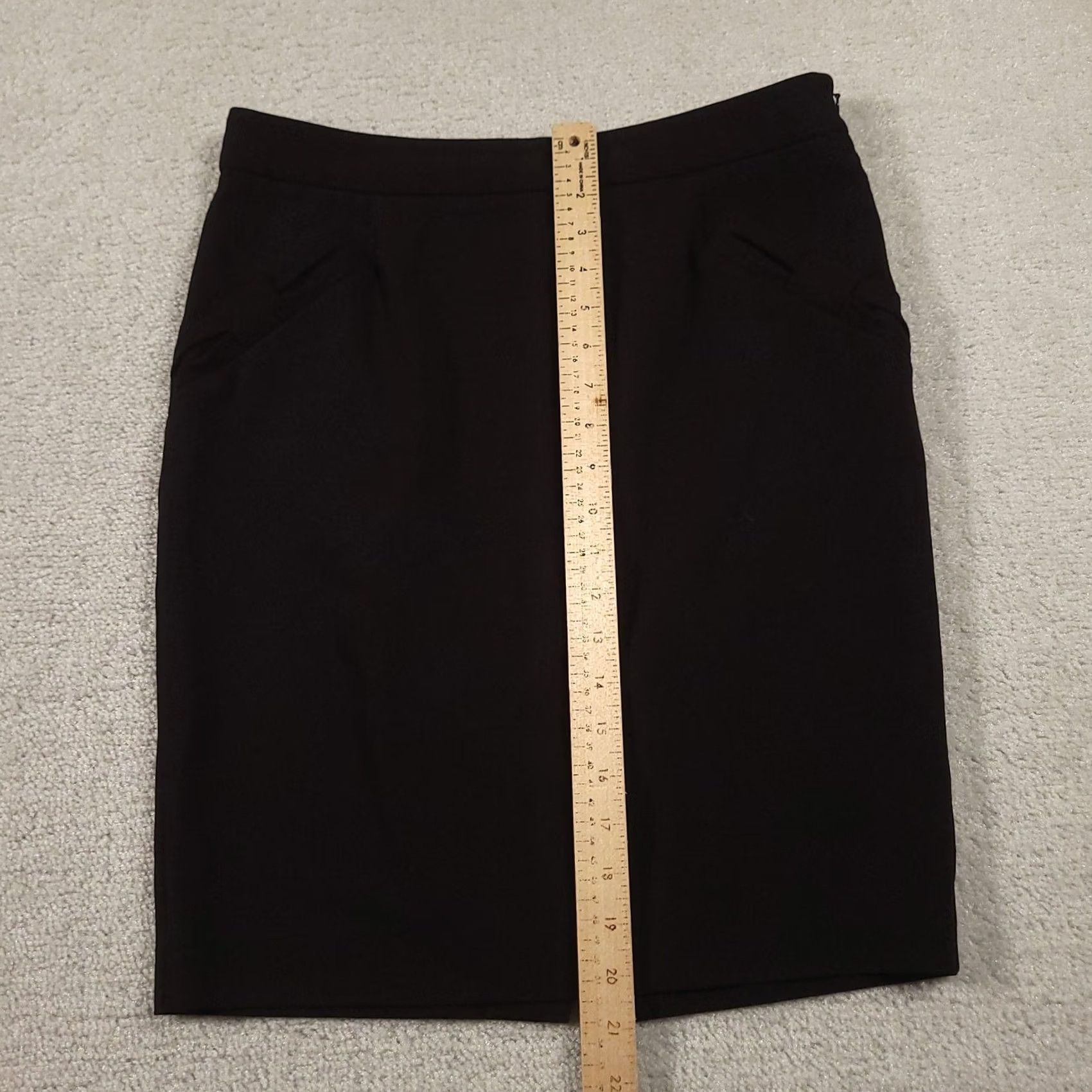 Vintage Body by Victoria Skirt Womens 8 Black Pencil Career Office Stretch Pockets Classic Women Size 30" / US 8 / IT 44 - 3 Thumbnail