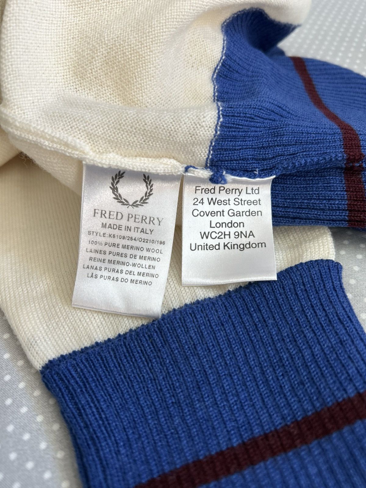 Fred Perry Vintage Fred Perry Long Sleeves Sweater Size US S / EU 44-46 / 1 - 3 Thumbnail