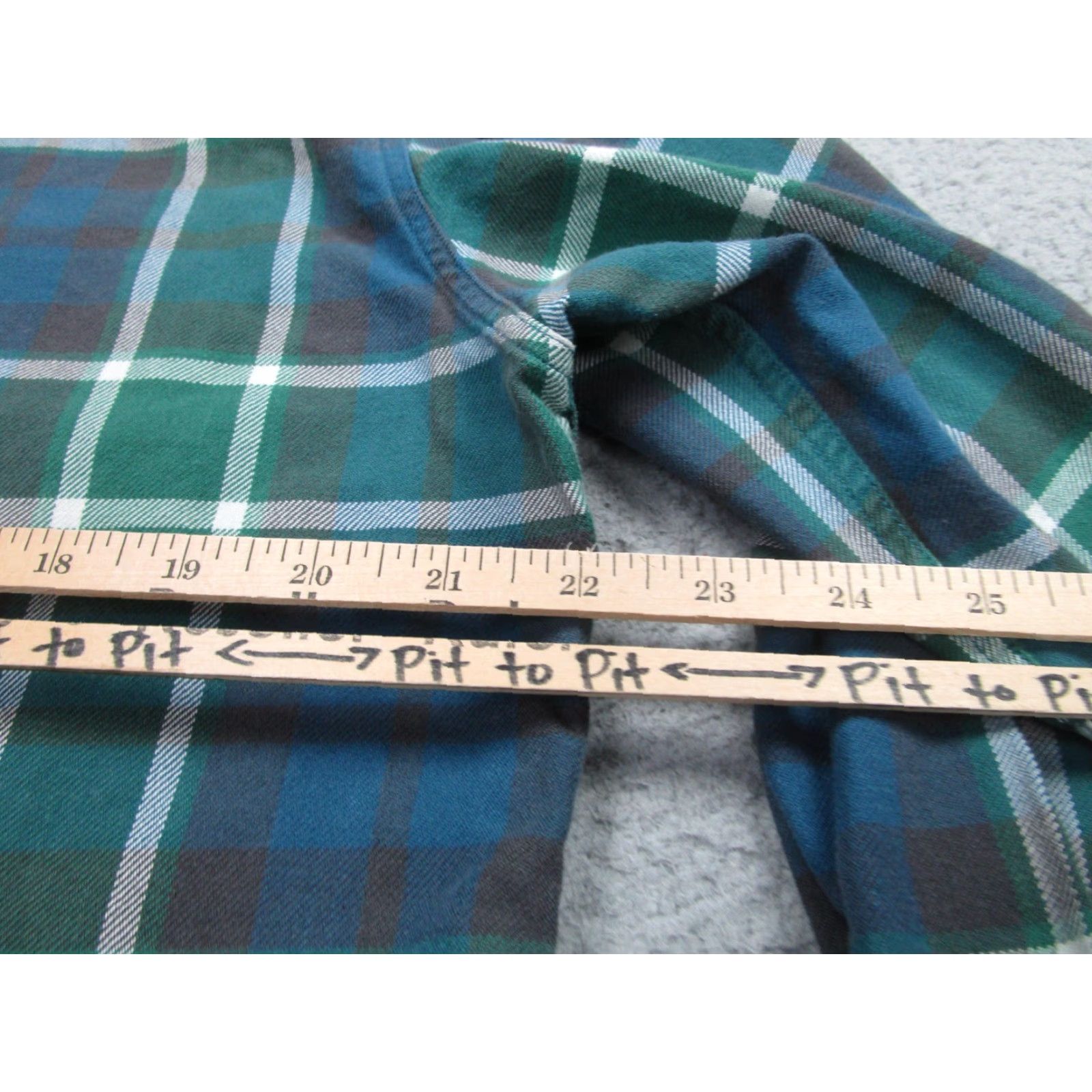 J.Crew J.CREW Shirt Mens Medium Green Blue Plaid Flannel Long Sleeve Button Up Casual Size US M / EU 48-50 / 2 - 7 Thumbnail