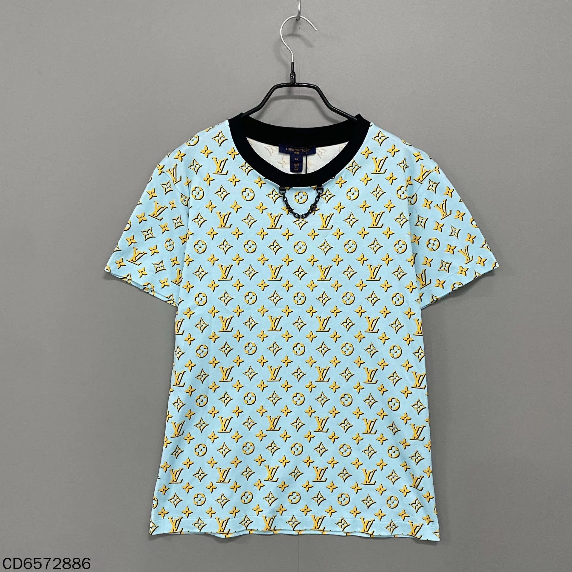 Louis Vuitton LV Allover Logo Chain Short Sleeve 95 New XS Stained Size XS / US 0-2 / IT 36-38 - 3 Thumbnail