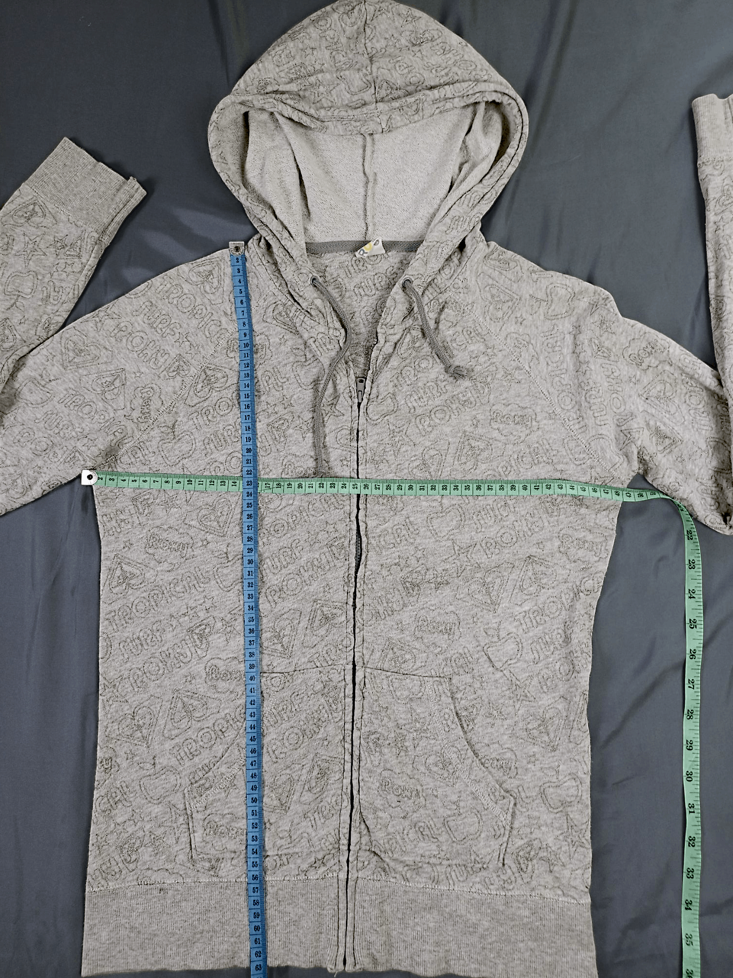 Japanese Brand × Quiksilver ROXY Tropical Surf Full Print zipper Hoodie Size US L / EU 52-54 / 3 - 7 Thumbnail