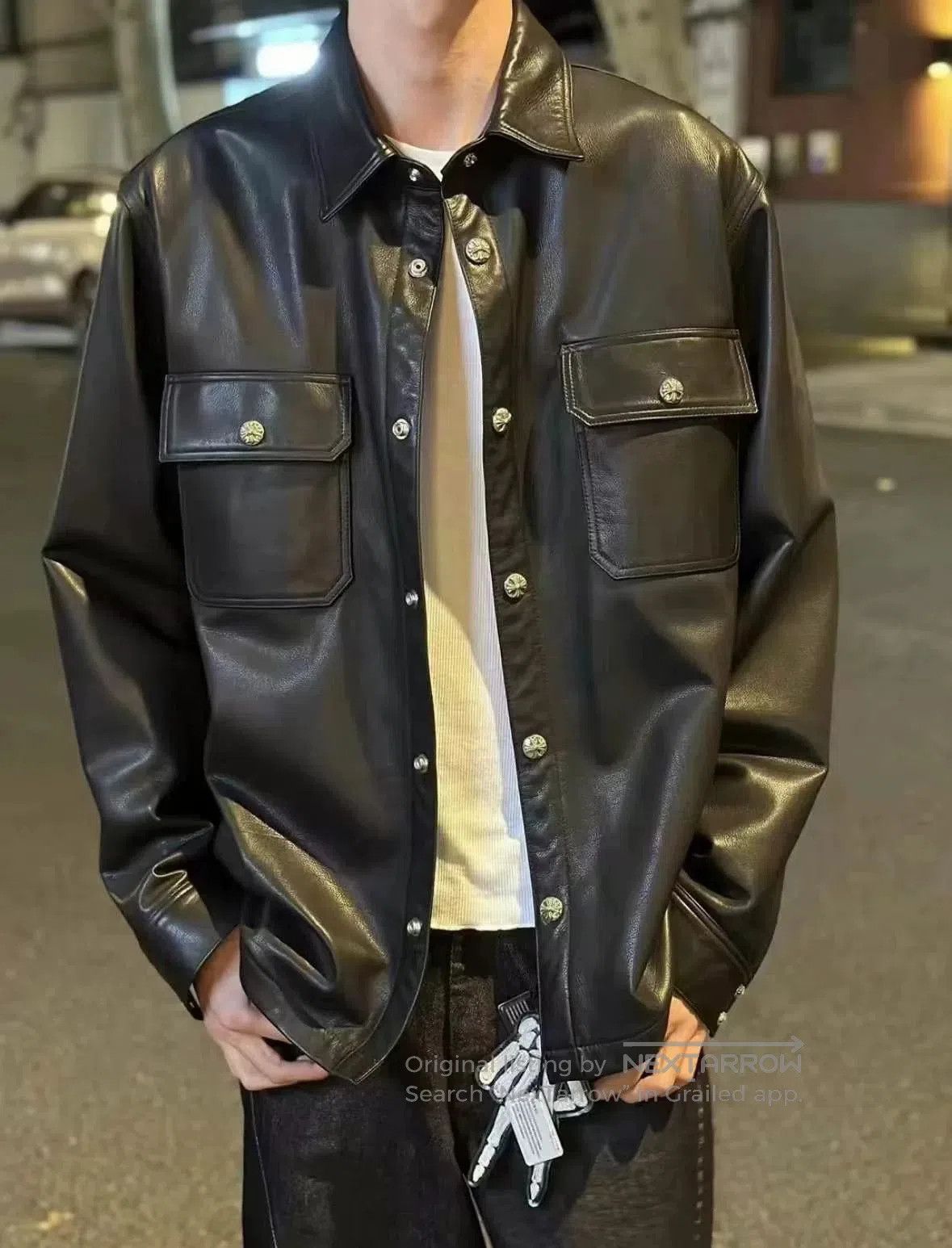 Chrome Hearts chrome hearts black leather work dog jacket. Size US S / EU 44-46 / 1 - 2 Thumbnail