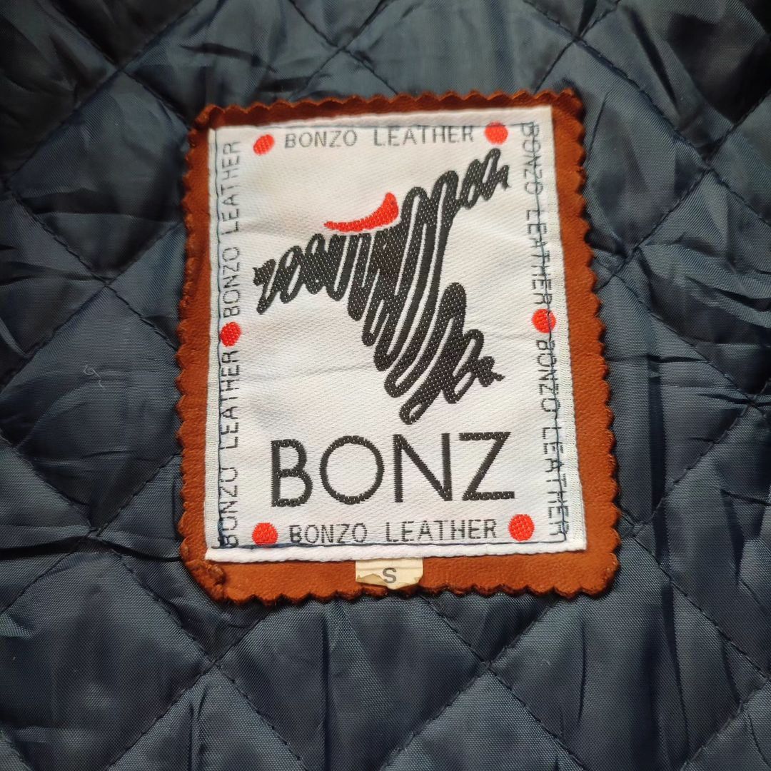 Genuine Leather × Vintage Bonzo Leather Australian made Varsity Jacket Size US XL / EU 56 / 4 - 6 Thumbnail