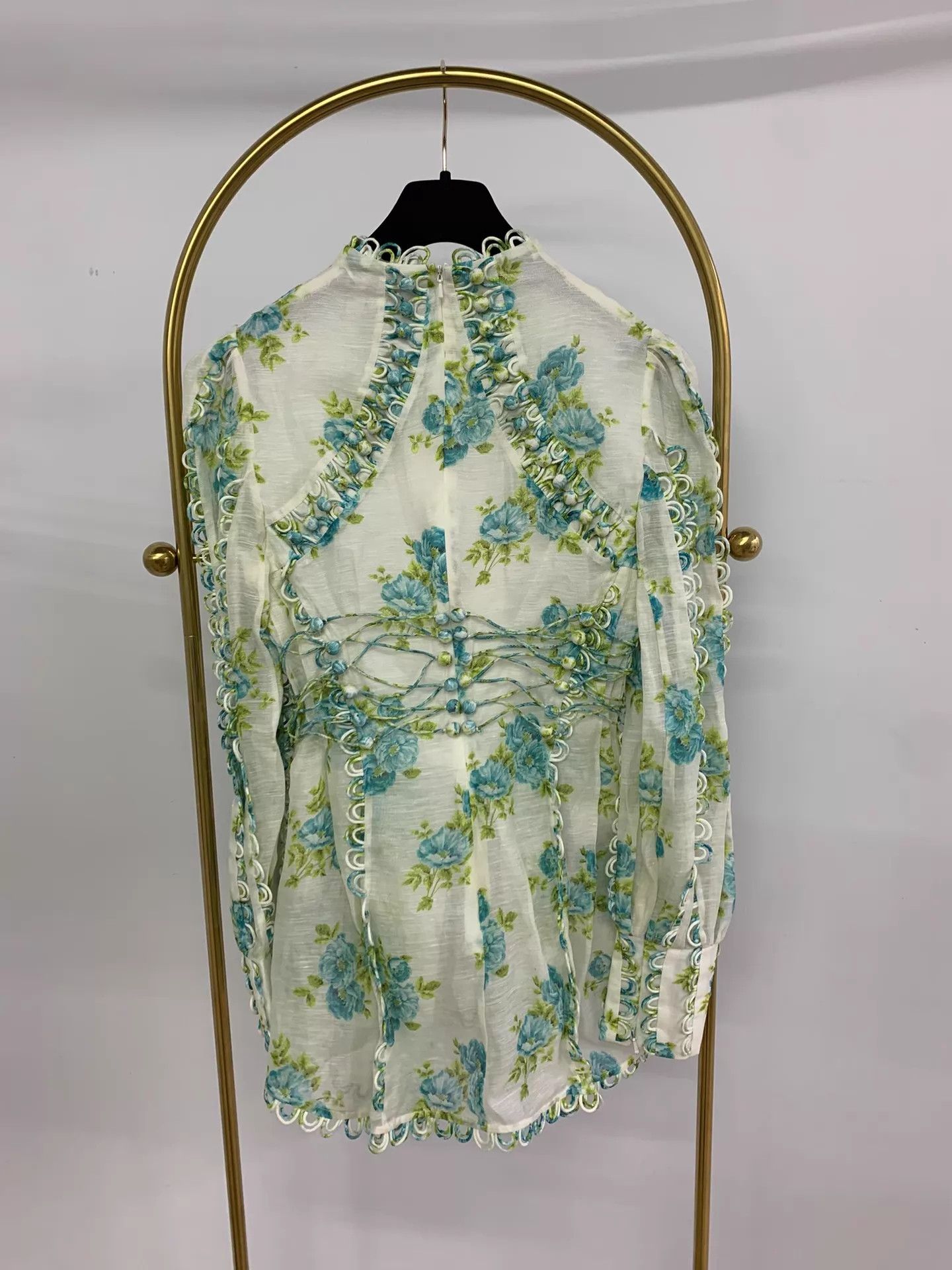 Zimmermann Zimmermann Runway Blue Print Top & Short Set Size 1 Size S / US 4 / IT 40 - 4 Thumbnail