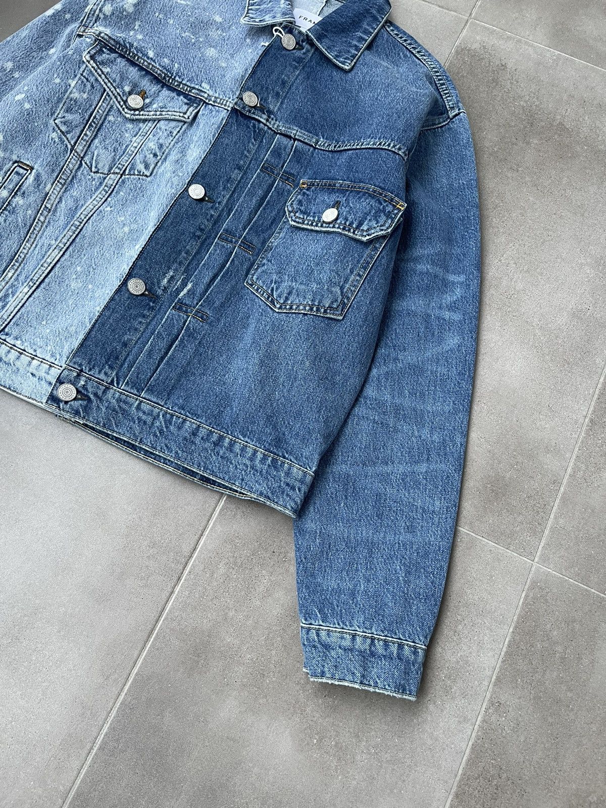Frame !DS! SS23 Frame Half Bleached Blue Denim Jacket Size US M / EU 48-50 / 2 - 9 Thumbnail