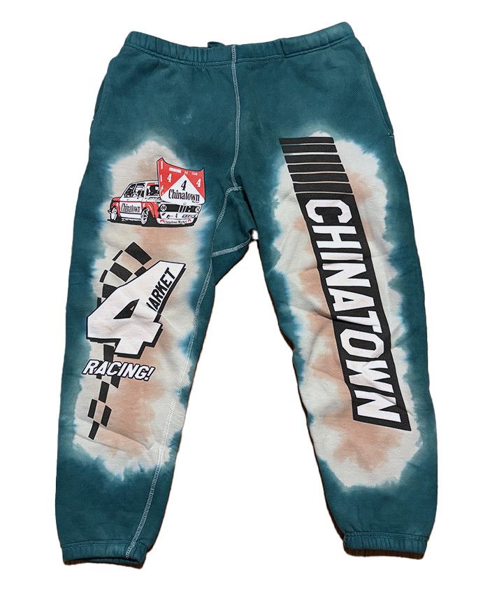 Market CHINATOWN MARKET - RACING TIE DYE SWEATPANTS Size US 34 / EU 50 - 1 Thumbnail