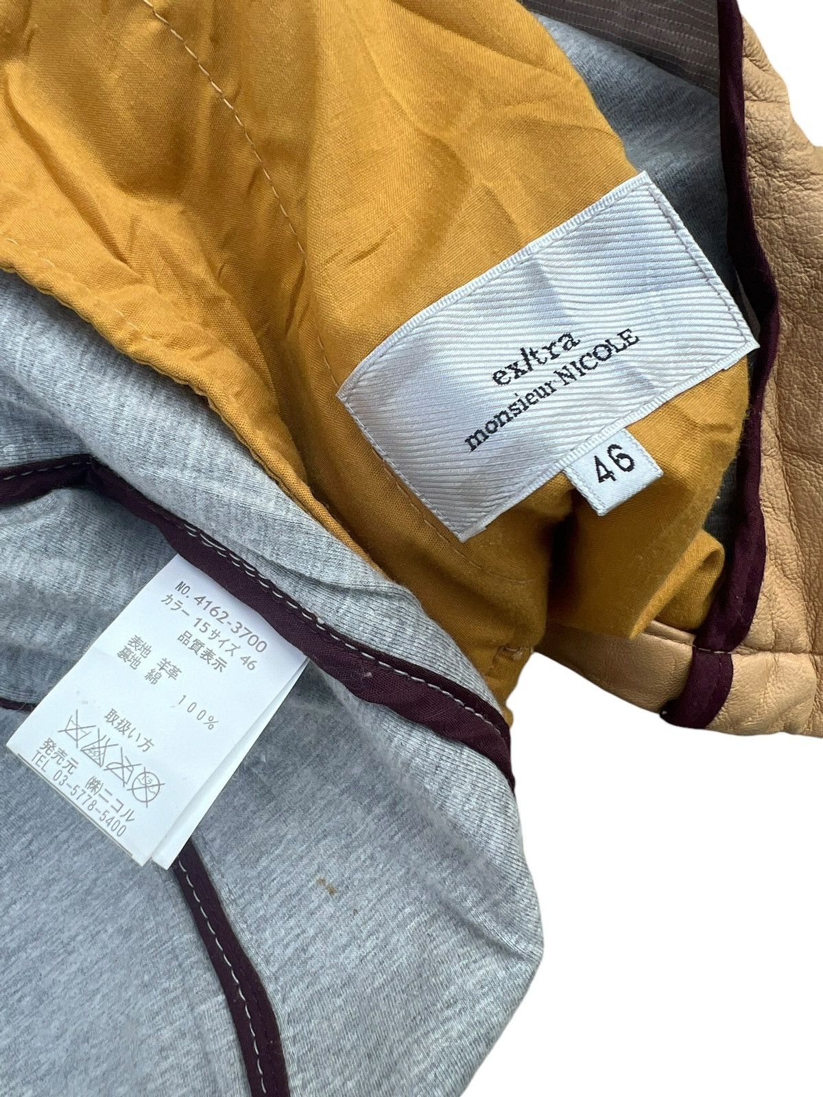 Nicole Club Monsieur Nicole Fade Patina Sheepskin Leather Racer Jacket Size US S / EU 44-46 / 1 - 13 Thumbnail