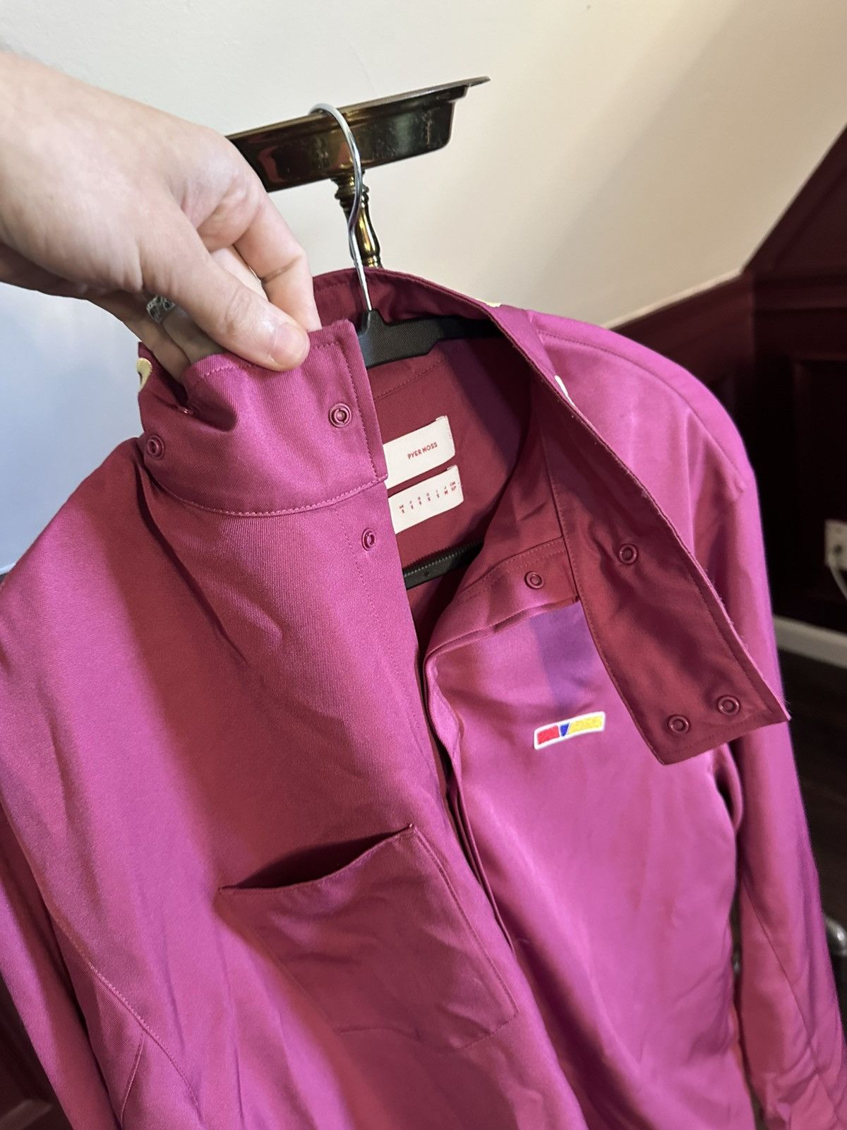 Pyer Moss PM x Reebok logo snap turtleneck magenta shirt jacket Size US S / EU 44-46 / 1 - 10 Thumbnail