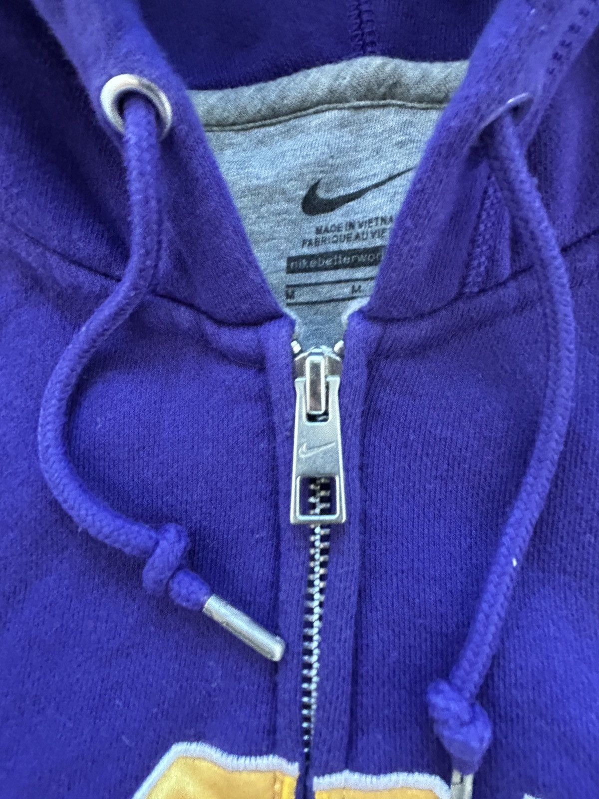 Nike Vintage Y2K Nike LSU Zip Up Hoodie Size M / US 6-8 / IT 42-44 - 3 Thumbnail