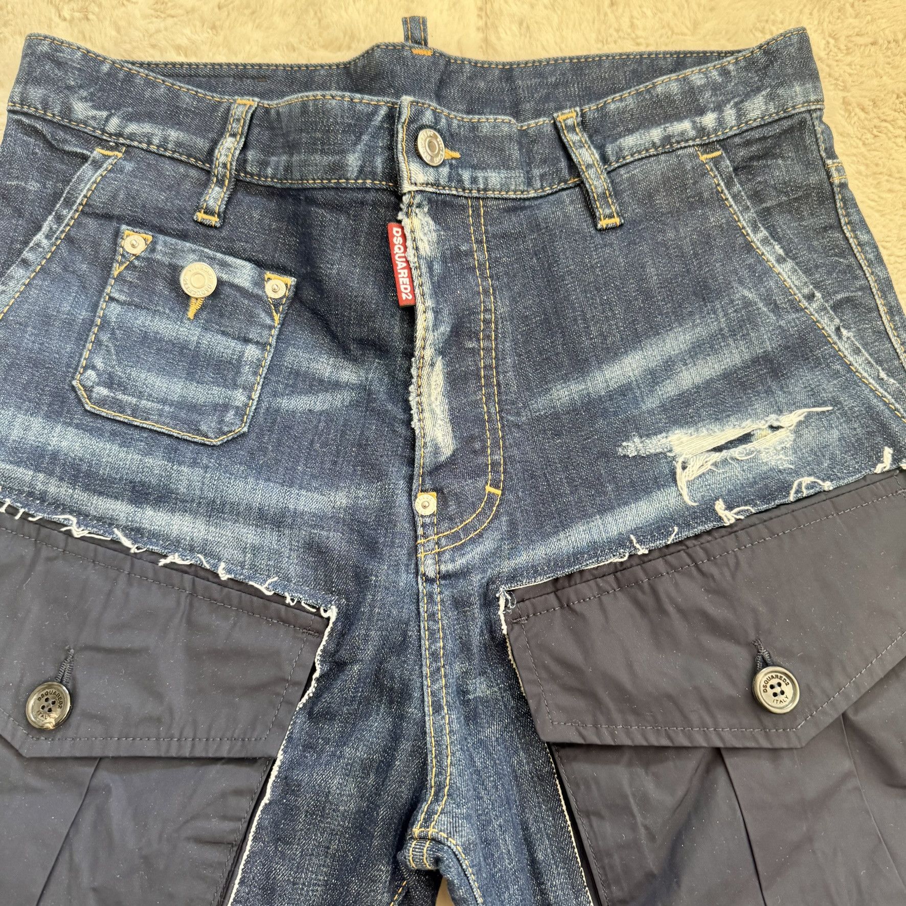 Dsquared2 Dsquared2 Cargo Jeans w/ Nylon Pockets – Size 48 (M) Size US 32 / EU 48 - 3 Thumbnail