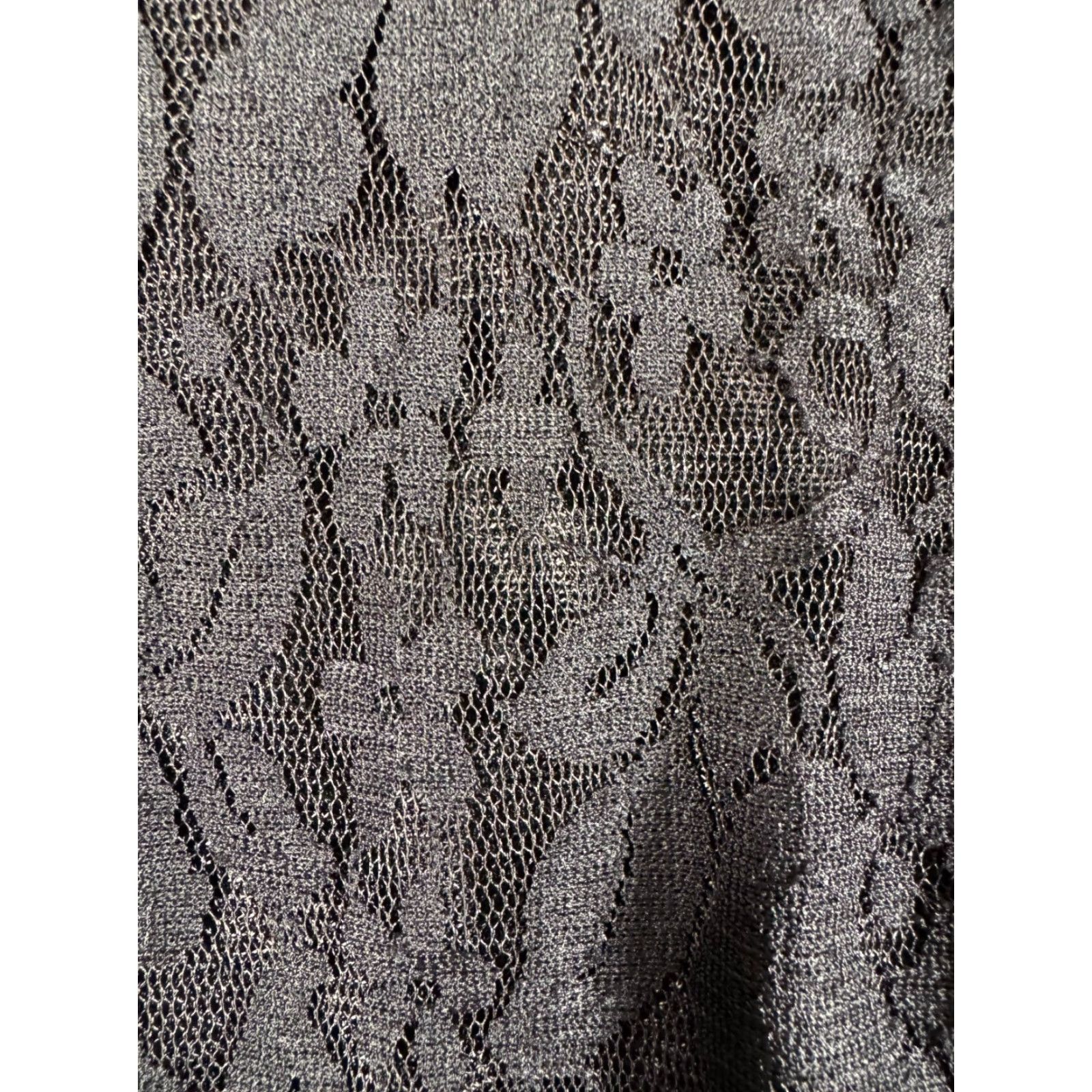 Vintage SYL Dress XL Black Floral Lace Sheer V-Neck Short Mini Sheath Formal Party/Cocktail Womens Fem inine Whimsigoth Dark Fairy Size XL / US 12-14 / IT 48-50 - 5 Thumbnail