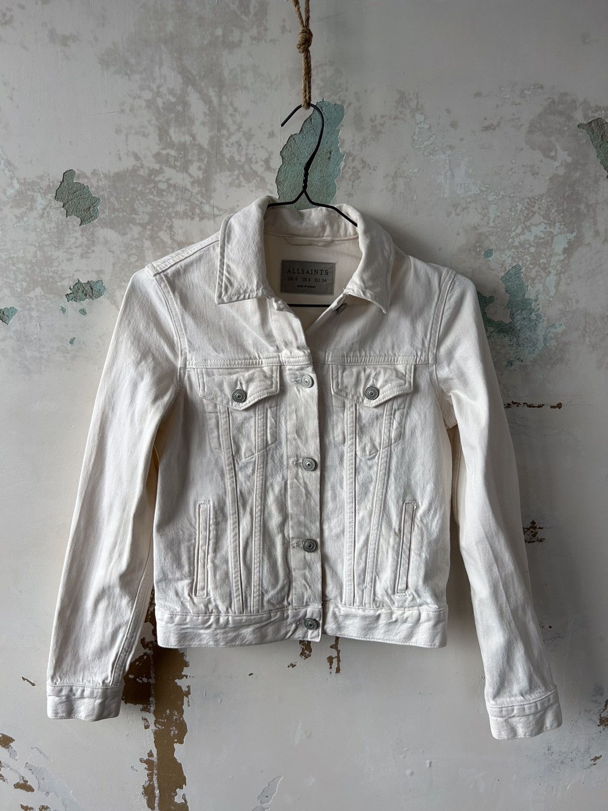 Allsaints ALL SAINTS MILK DENIM JACKET Size XS / US 0-2 / IT 36-38 - 1 Thumbnail