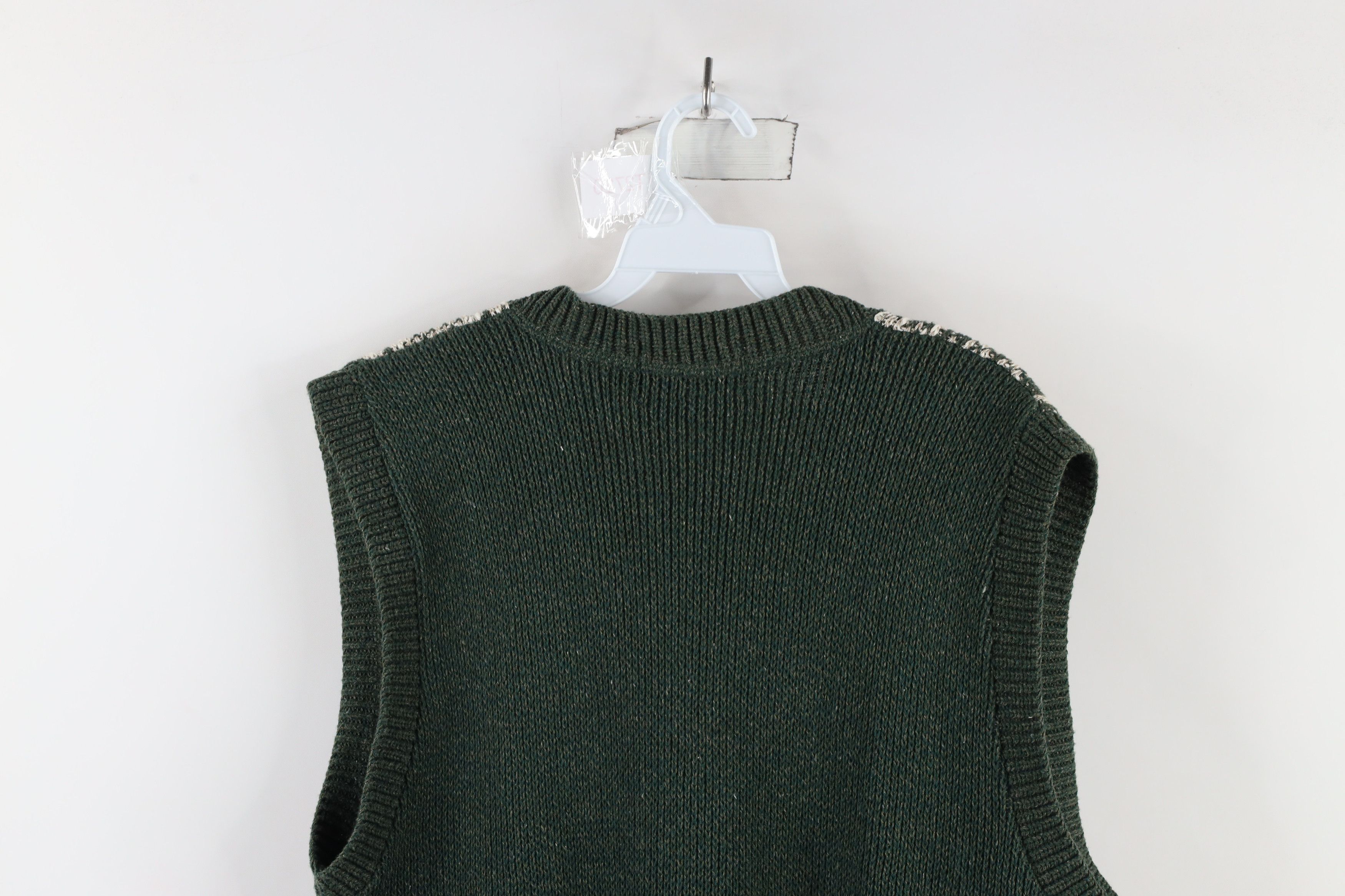 Vintage Vintage 90s Streetwear Cotton Knit Cardigan Sweater Vest USA Size US L / EU 52-54 / 3 - 7 Thumbnail