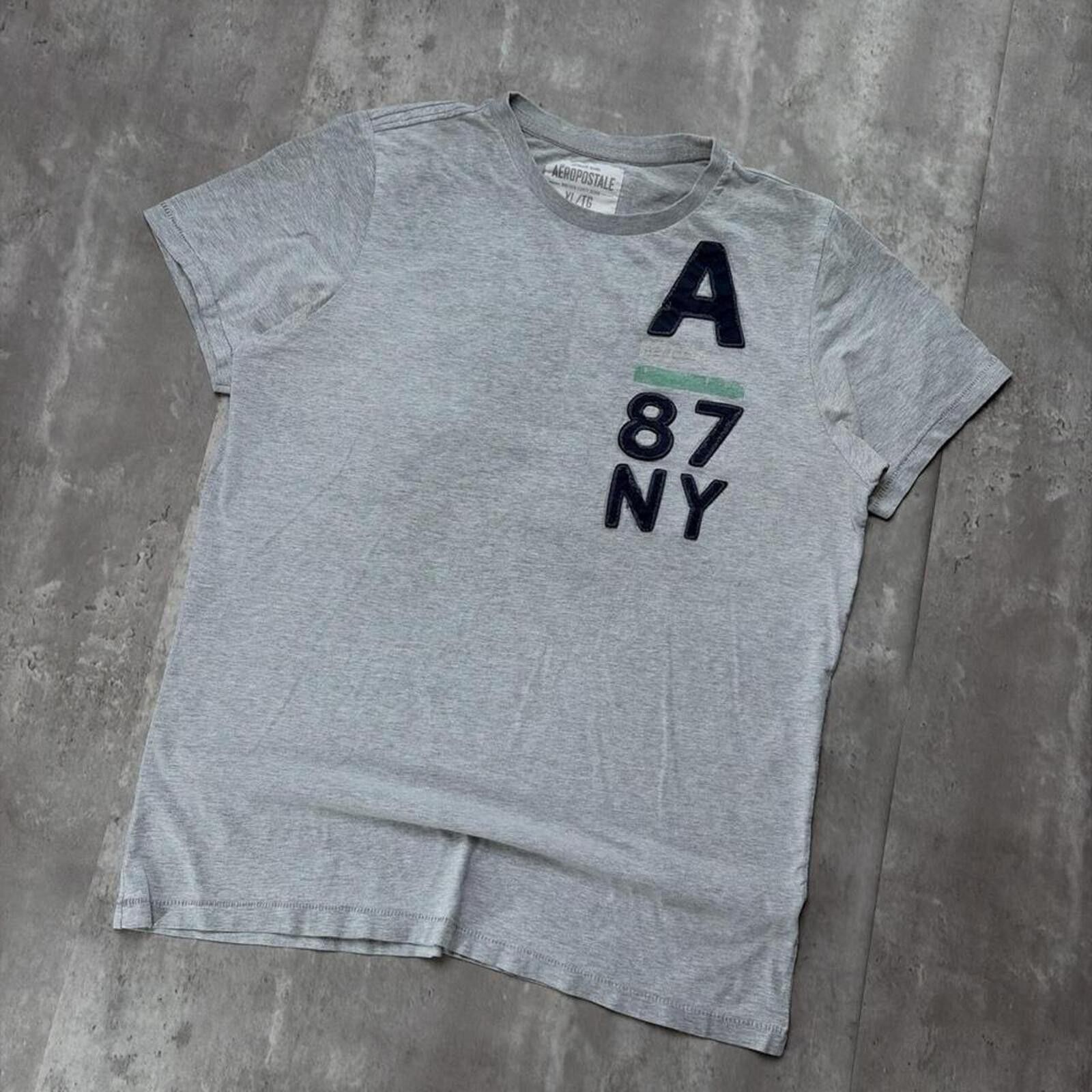 Aeropostale Y2K Grey Aeropostale Grunge Skater Faded Surf T-Shirt Size US XL / EU 56 / 4 - 2 Thumbnail
