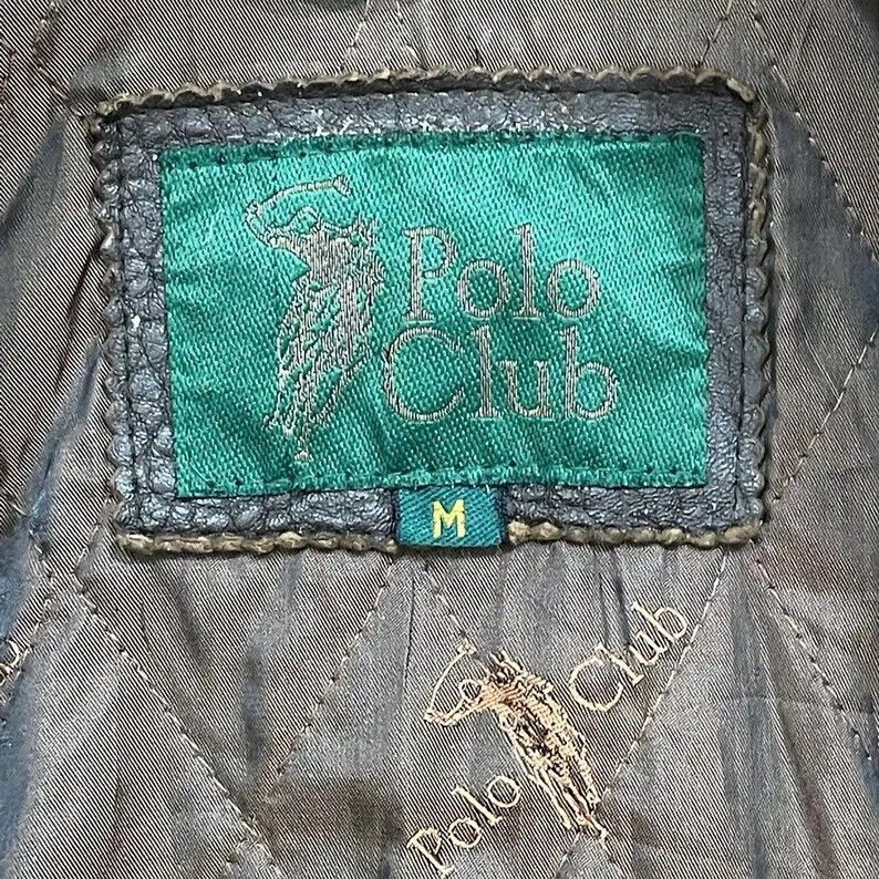 Genuine Leather Rare Vintage 80s Polo Club Genuine Leather Bomber Jacket Size US M / EU 48-50 / 2 - 9 Thumbnail