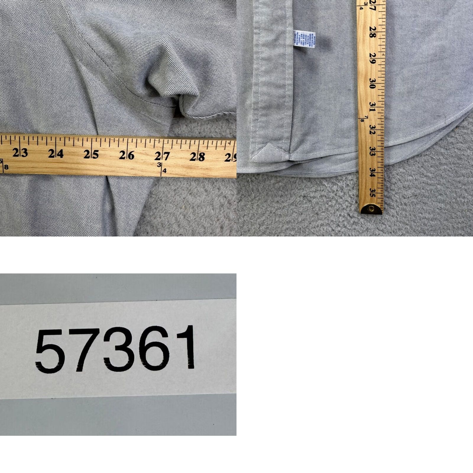 Ralph Lauren Ralph Lauren Shirt Adult 17-34 Grey Button-Down Dress Long Sleeve Men Size 46R - 8 Thumbnail