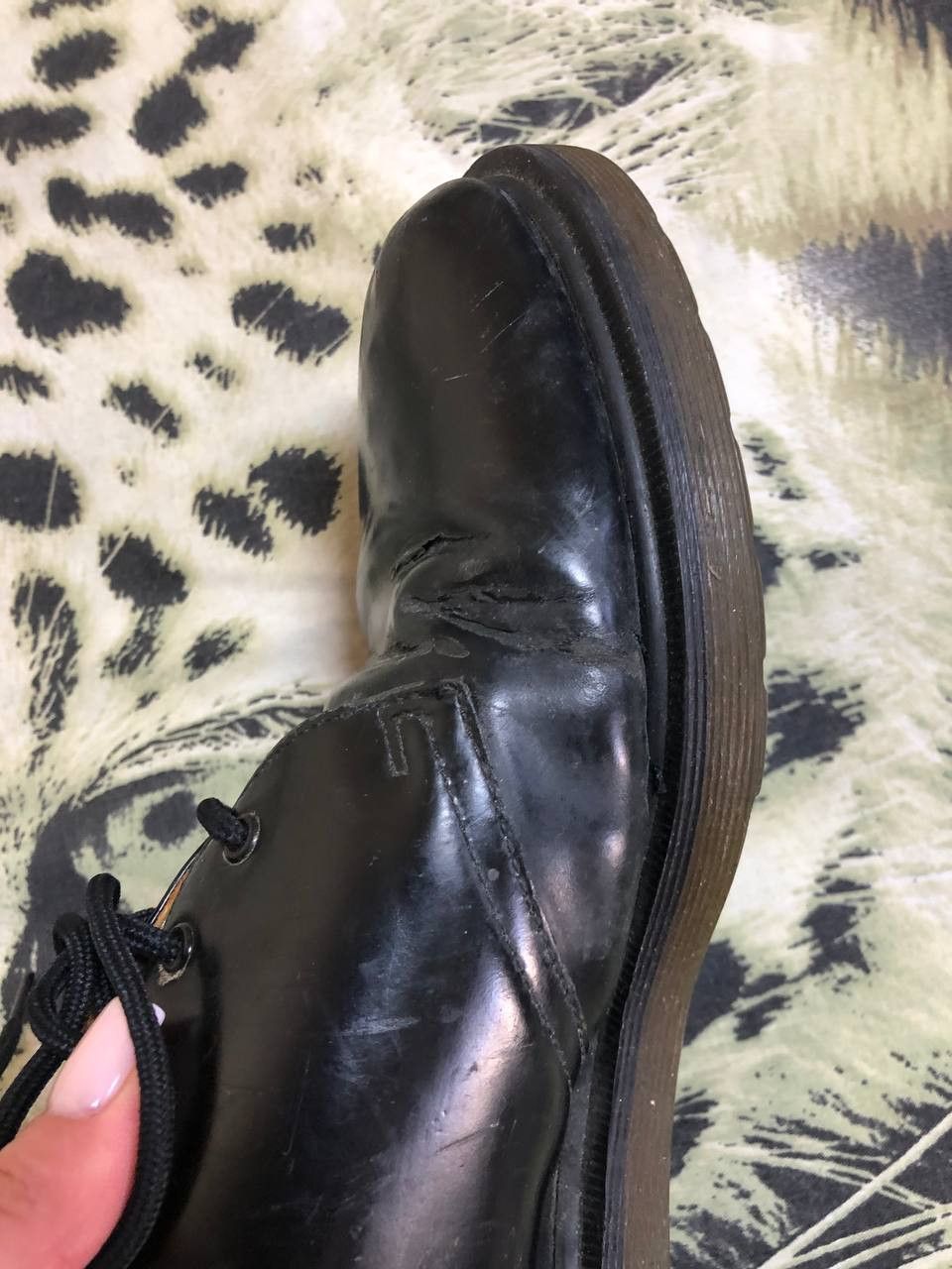 Dr. Martens Great Vintage 80s Dr Martens Black Leather Shoes Size US 12 / EU 45 - 11 Thumbnail