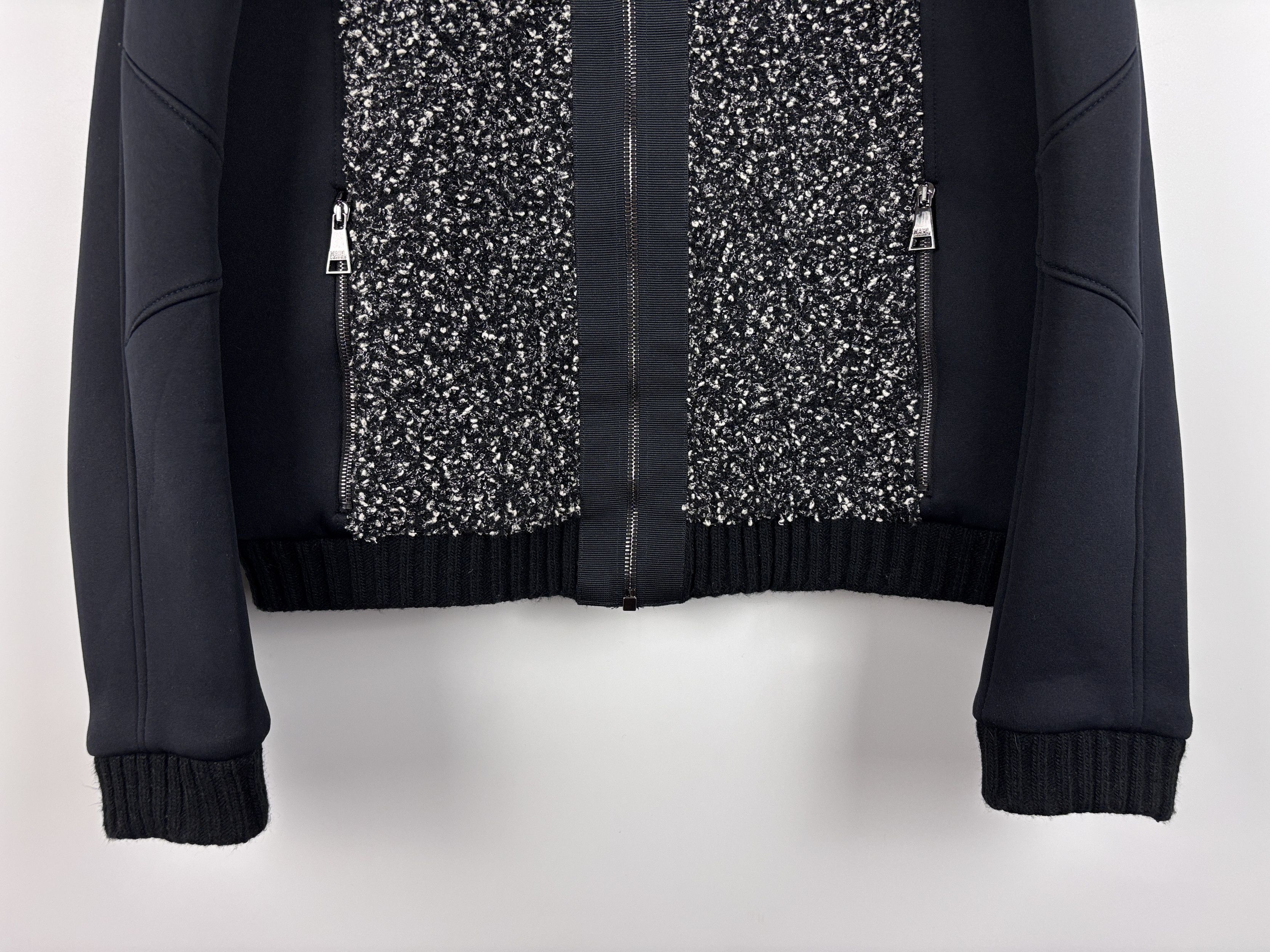 Karl Lagerfeld Womens Karl Lagerfeld Zip Bomber Jacket Black Size EU 34 Size M / US 6-8 / IT 42-44 - 3 Thumbnail