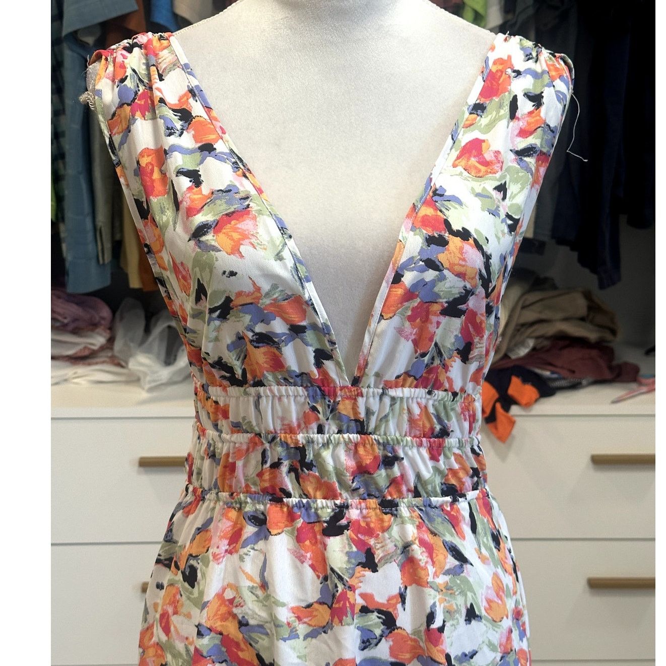 Other Vero Moda NWT S Sleeveless Floral Mini Dress Open Back NWT Size S / US 4 / IT 40 - 4 Thumbnail