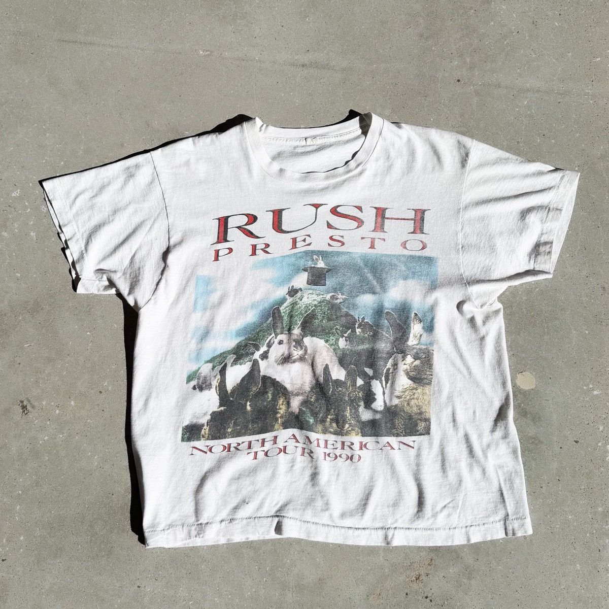 Vintage Vintage 90s Rush Presto North American Tour T Shirt Size US M / EU 48-50 / 2 - 1 Thumbnail